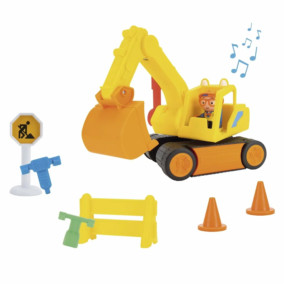 Blippi- Camión Excavadora, Color Amarillo (BLP0095)