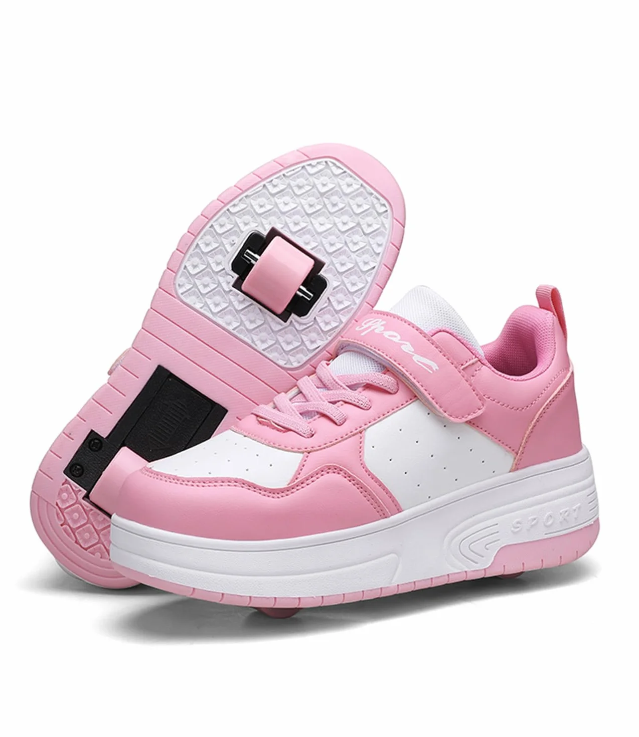 ENEN Zapatos con Ruedas Zapatillas Patinaje para Niños Exterior Multifuncionales 2 Ruedas