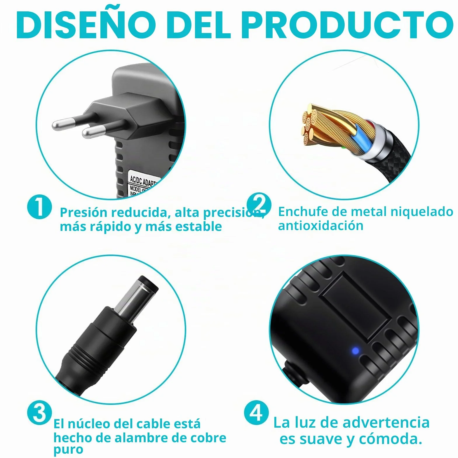 Cargador 6V para niños conducción eléctrica 800 mA alimentación Universal Motocicleta Coche Eléctrico para SUV ATV conducción eléctrica Juguetes Electric Ride-On Accesorios Conector 5,5 mm * 2,1 mm