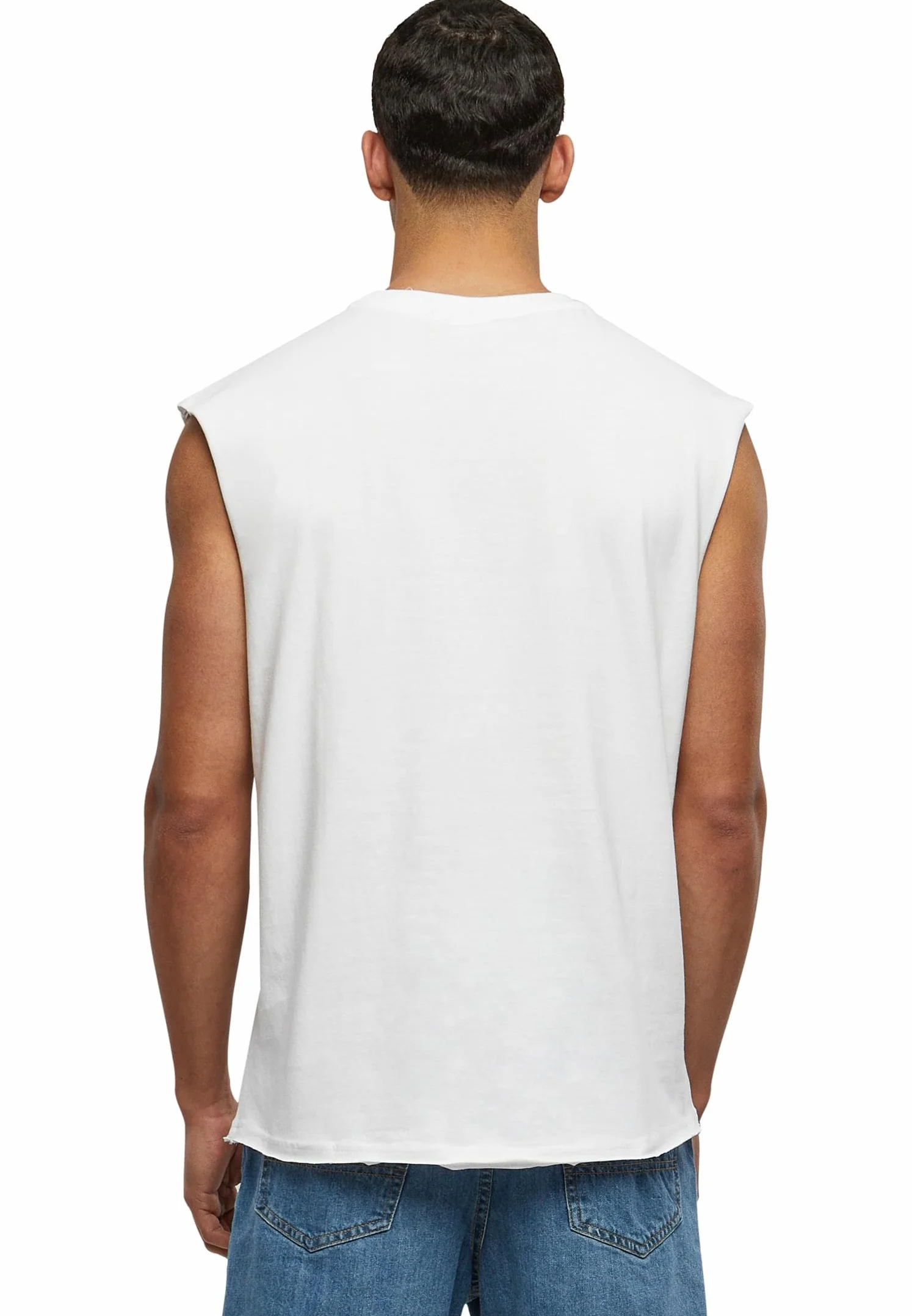 Urban Classics Open Edge Sleeveless Tee Hombre Camiseta Negro