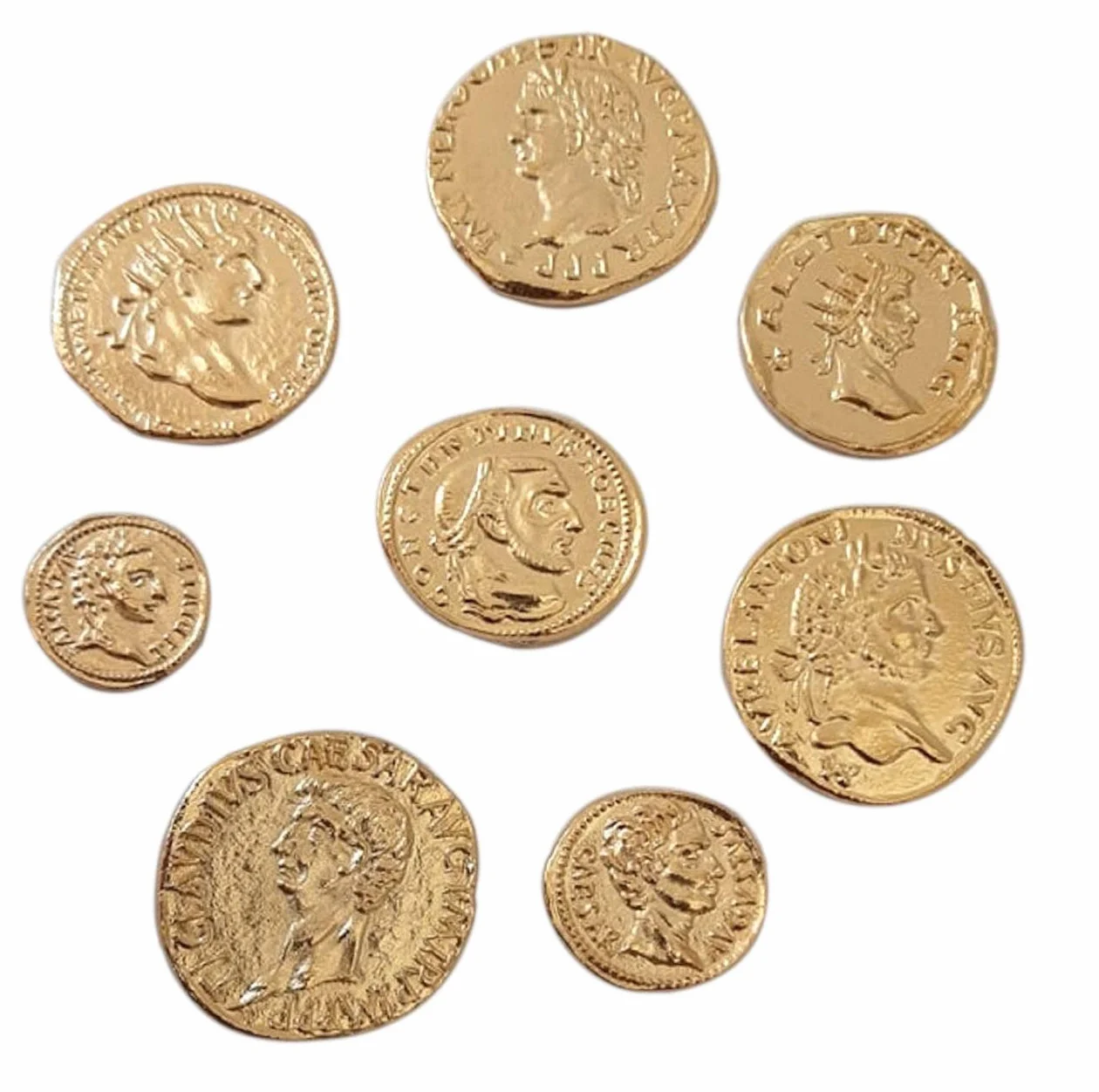 Eurofusioni Monedas Romanas Imperiales chapada de Oro - Set 8 Emperadores Antigua Roma