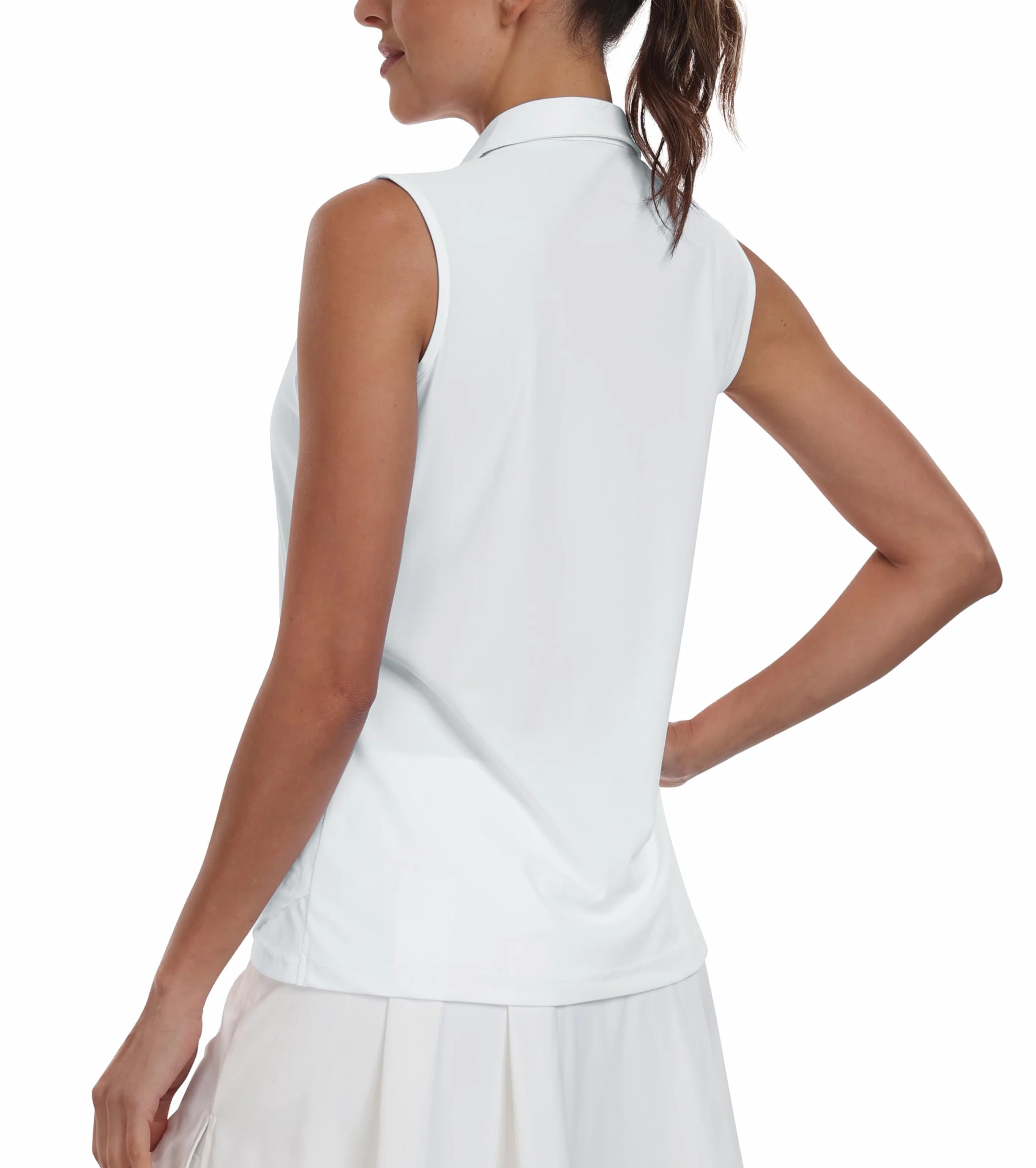 MoFiz Camisetas Sin Mangas Mujer Polo Verano Deportivas Tank Top Golf Cremallera