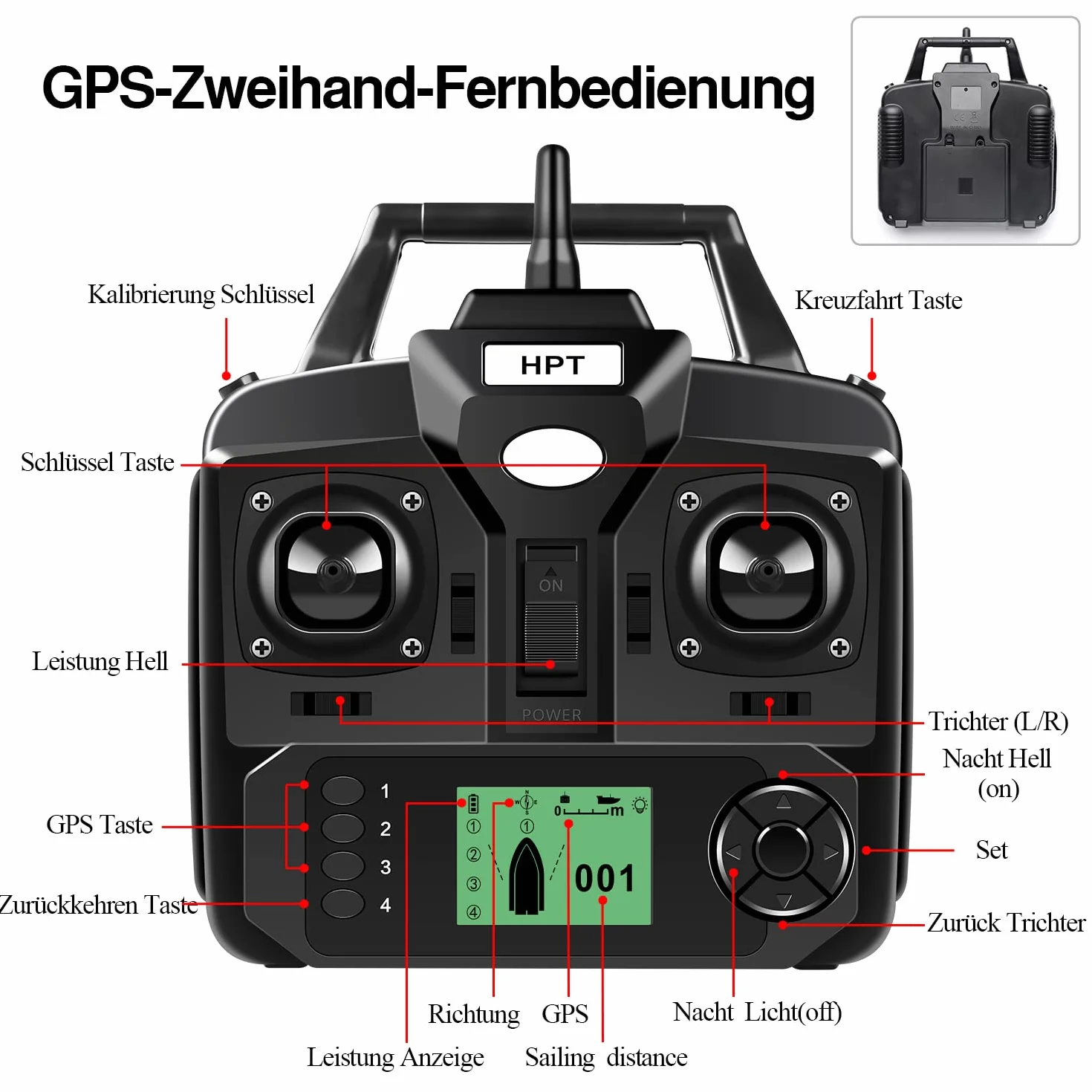 barco de cebo GPS con echólot y GPS, 3 compuertas, suministro de cebo, pesca con sensor sonar, batería de repuesto, bolso (Camo Boot con buscador de pescados)