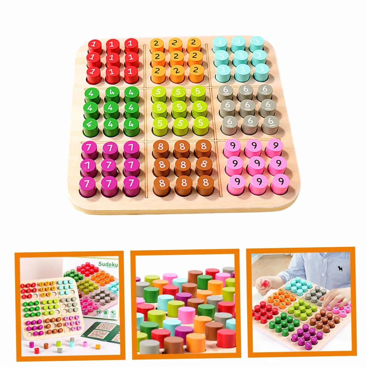 Milisten Juego de Sudoku Educativo para Niños y Niñas, Material Sintético, Desarrolla Habilidades Lógicas, Adecuado para Familias y Grupos, Set de 1 Unidad