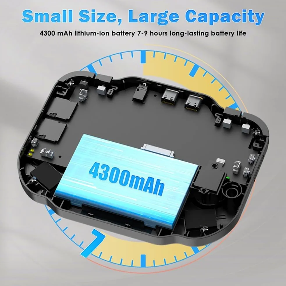 Mini Zero 40 - Consola de juegos portátil retro con pantalla táctil IPS de 4 pulgadas, batería de 4300 mAh, tarjeta TF de 64 GB, para Android Linux, diseño compacto, color blanco