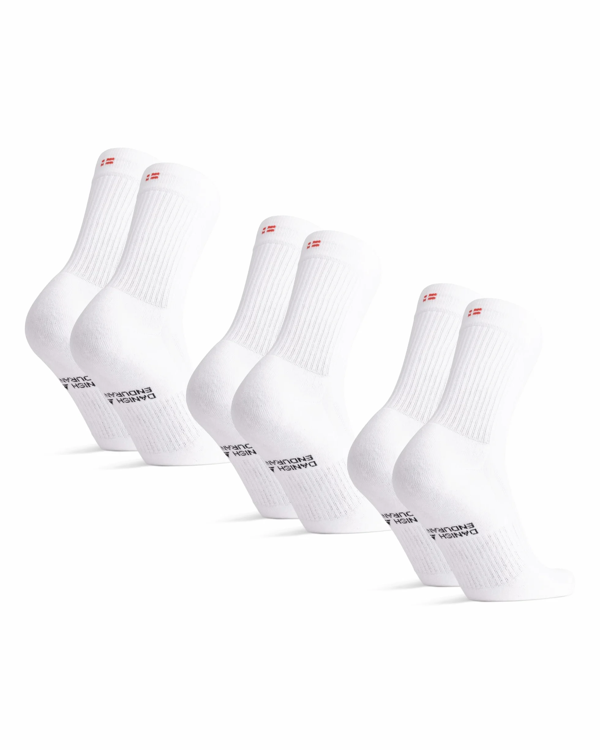 DANISH ENDURANCE Calcetines Deporte Tenis Unisex Altos 3 Pack