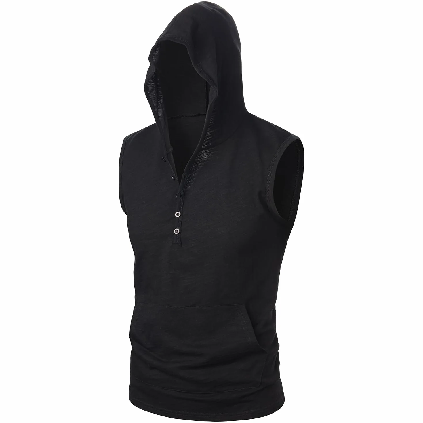 Camiseta sin mangas para hombre muscle gimnasio entrenamiento verano capucha