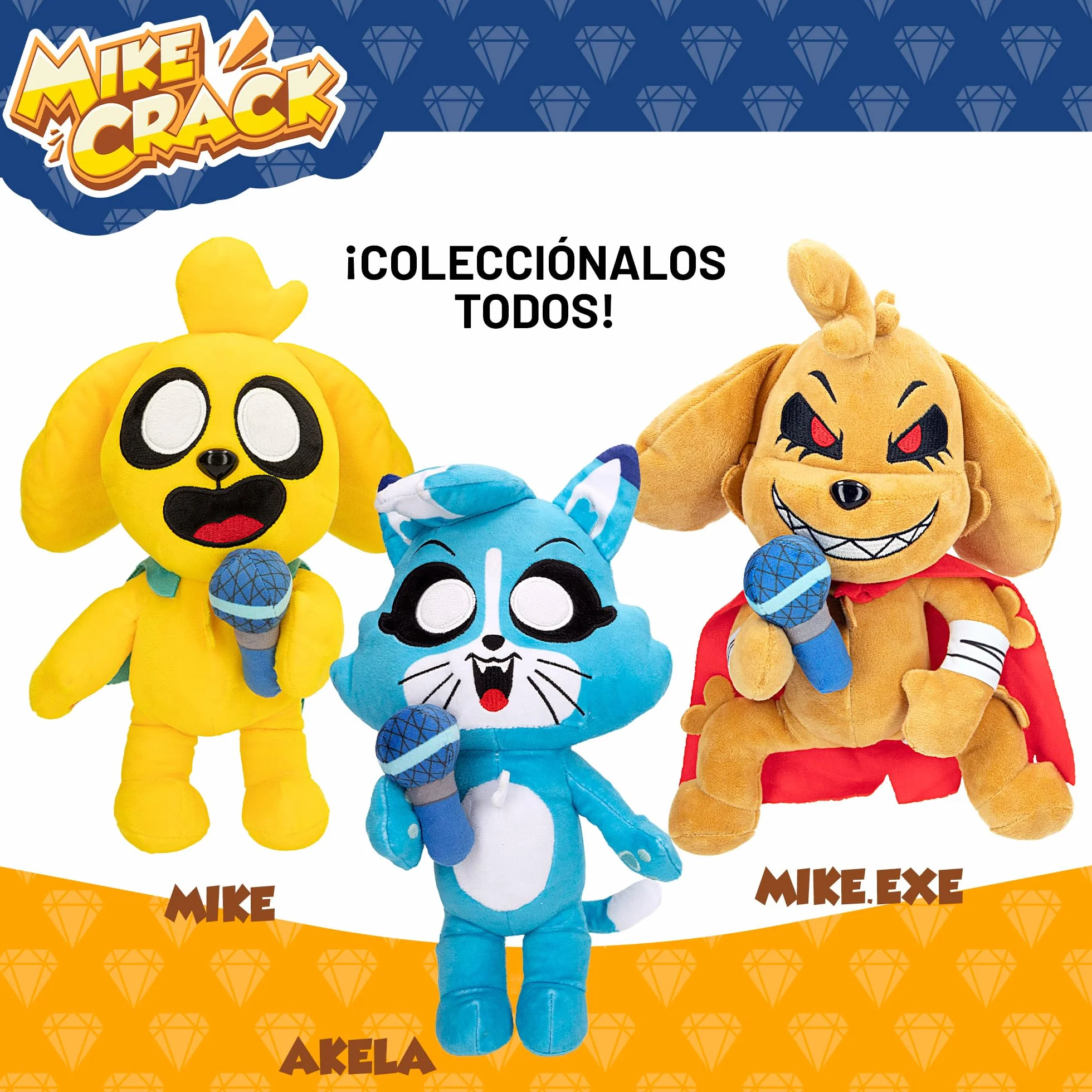 ColorBaby Mikecrack, Peluche Interactivo, Gatita Akela, con música, Grabación y reproducción de Voz, Juguete Personaje Youtube, 29 cm, Canta La Mejor canción, Repite lo Que Dices (85424)