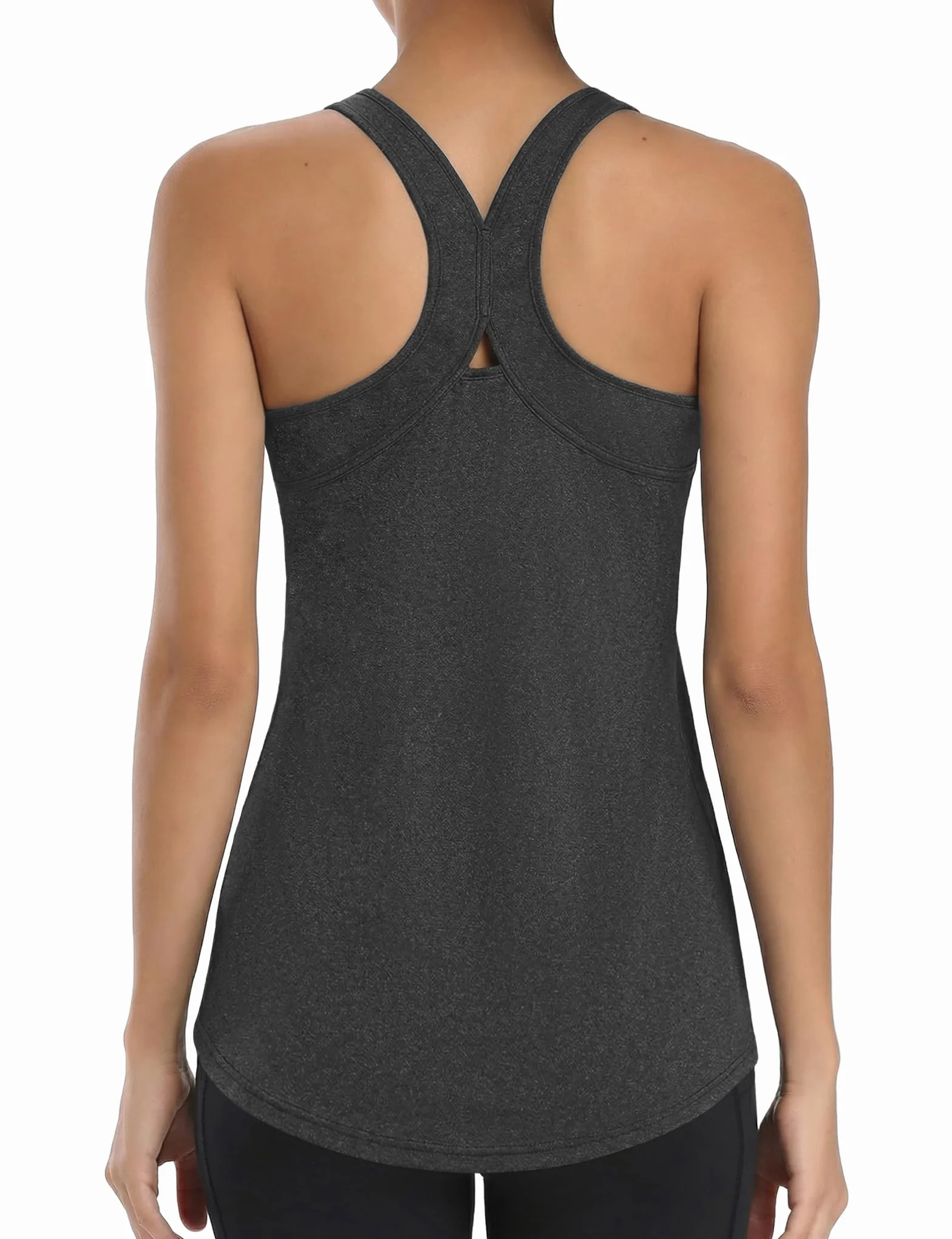 Camiseta Deportiva Mujer Sin Mangas Espalda Racer Top Fitness Transpirable Secado Rápido para Entrenamiento Gimnasio Running Yoga