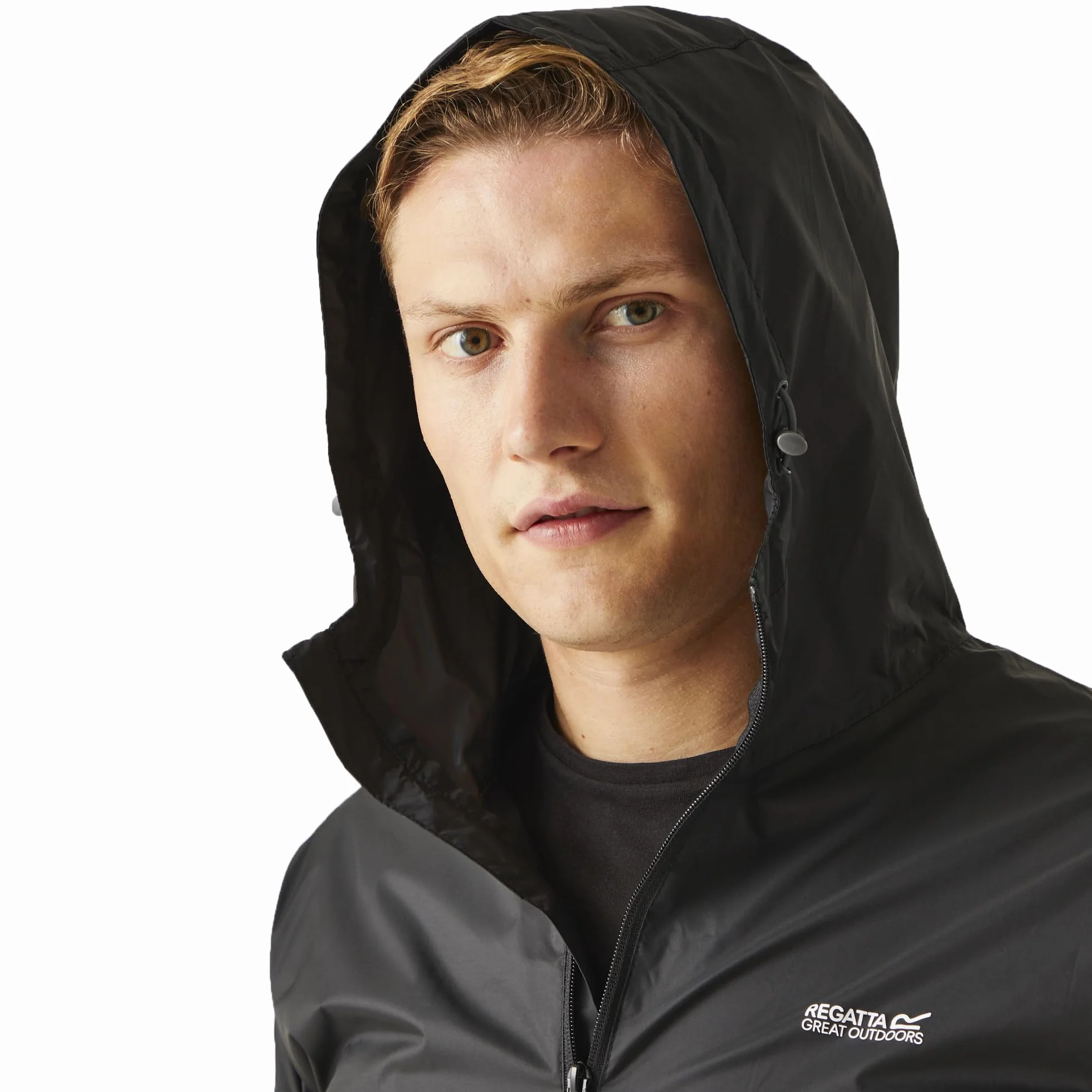 Regatta Hombre Chaqueta Impermeable Pack It Black