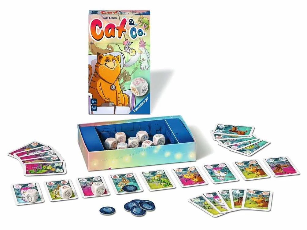 Ravensburger Cat&Co Juego de Mesa de Viaje 2-5 Jugadores 6+ Años