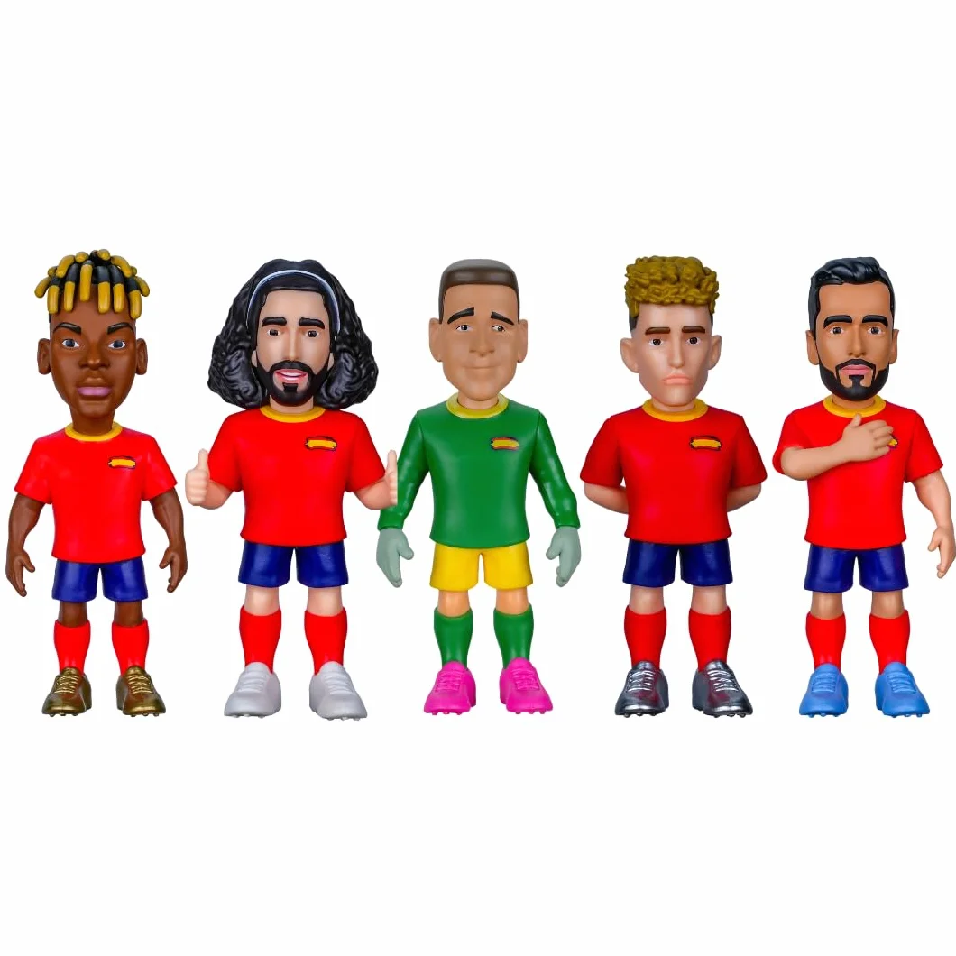 MINIX BANDAI Pack de 5 Jugadores - Selección Española - Coleccionables - Regalo - Juguetes para Niños y Adultos