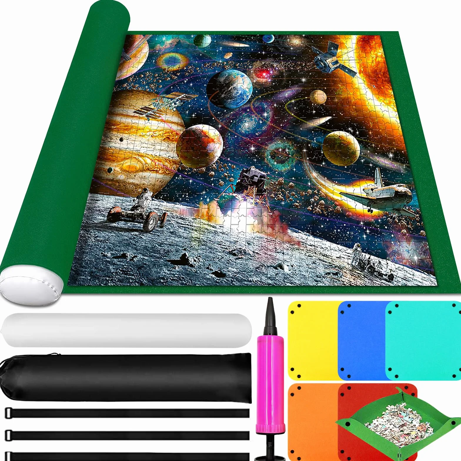 MOYKSRR Tapete Puzzle, Tapete para Enrollar Puzzles para 1000 1500 2000 3000 Piezas, Estera de Rompecabezas Portátil, Puzzle-Mat Roll Up Puzzle-Pad, Accesorios para Puzzles