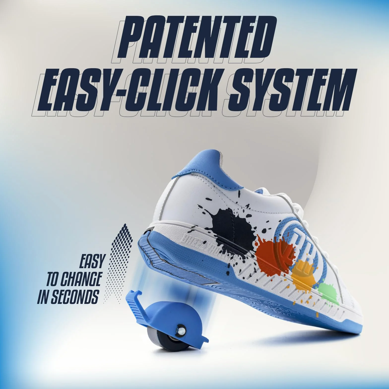 BREEZY ROLLERS Zapatos con Ruedas para Niños | Zapatillas-Patines Infantiles | Sistema de Clic Patentado