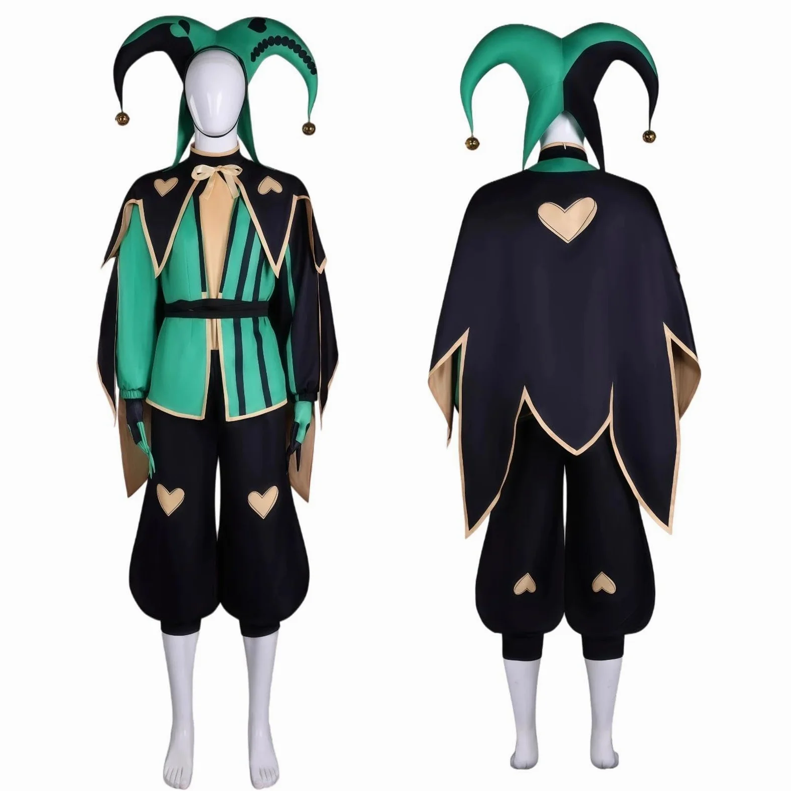 Harlequin Traje de Cosplay de Anime para Hombres, Niñas, Adultos, Conjunto Completo para Juego de Roles, Fiesta de Halloween, Conferencia de Cómic, Disfraz de Gala, Uniforme