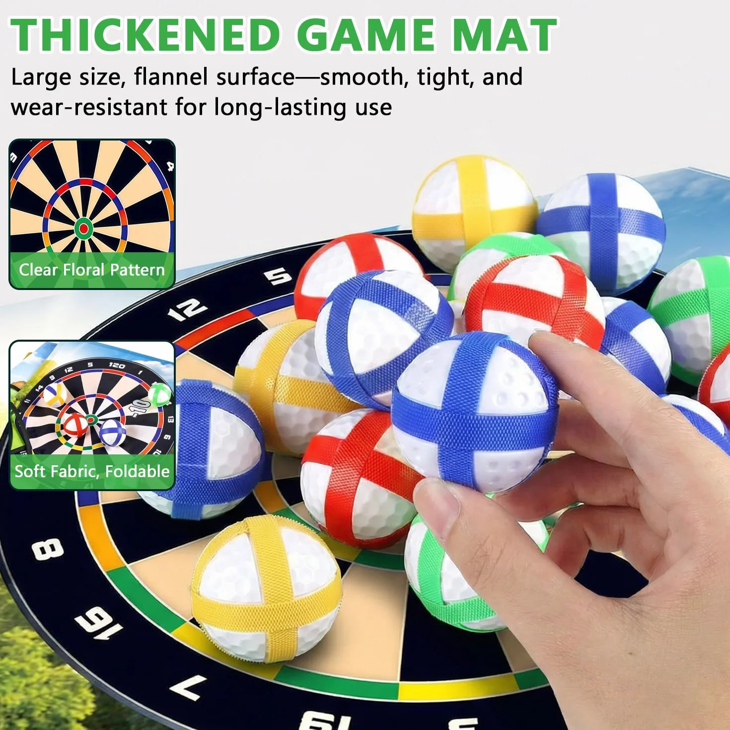 Juego de minigolf, juguetes de golf para niños y adultos, mini maletín de golf, juego de chipping, juego de entrenamiento de golf con 2 palos de golf y 24 pelotas, juego de golf para casa, interior y