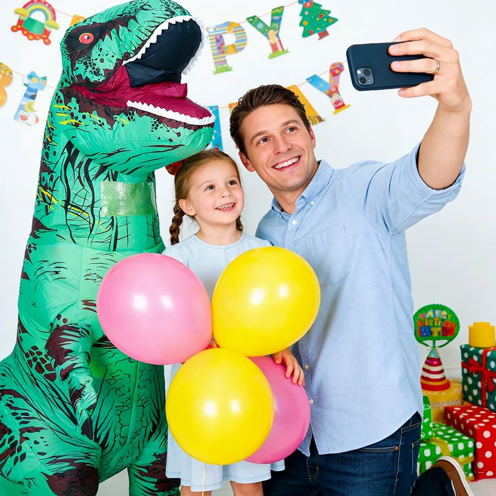 Rysotowy Disfraz inflable de dinosaurio para adultos, disfraz de T-rex divertido para fiesta, disfraz de dinosaurio de Halloween
