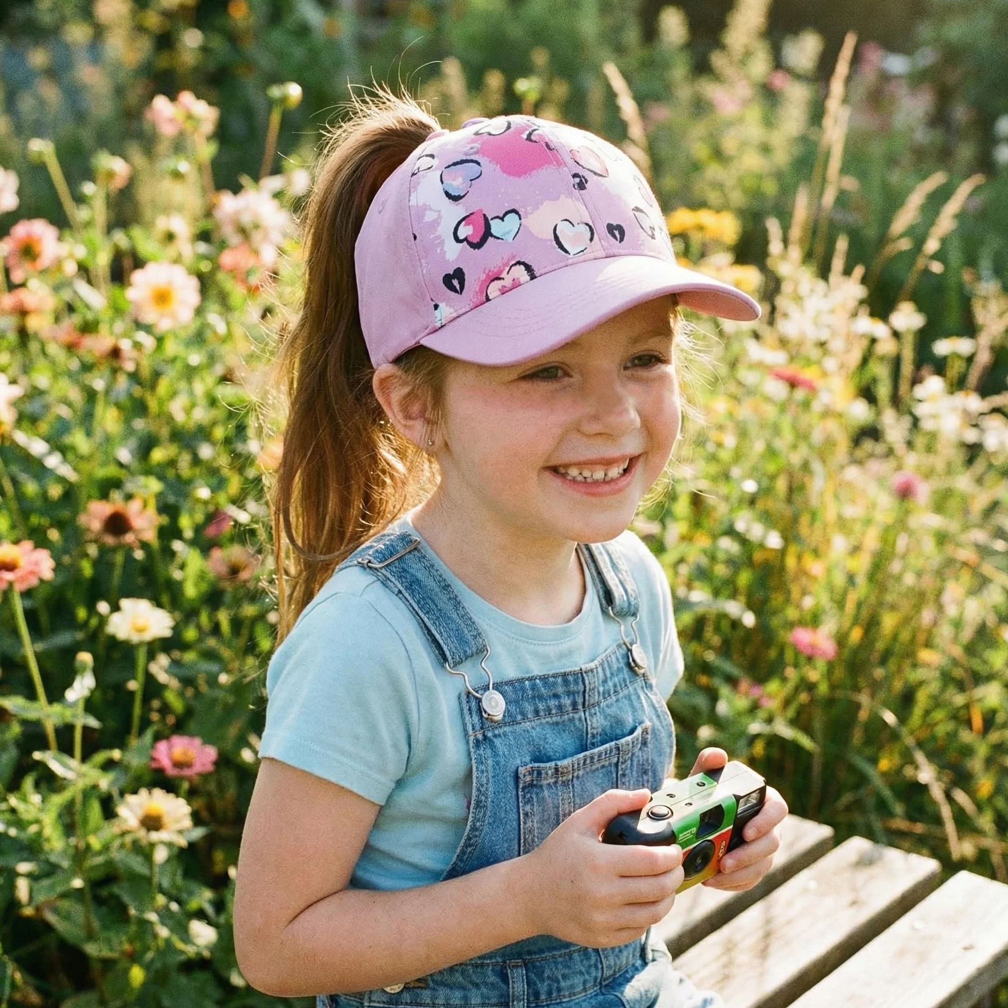 YAMEE Gorra de Béisbol para Niñas Suave Transpirable Cola de Caballo