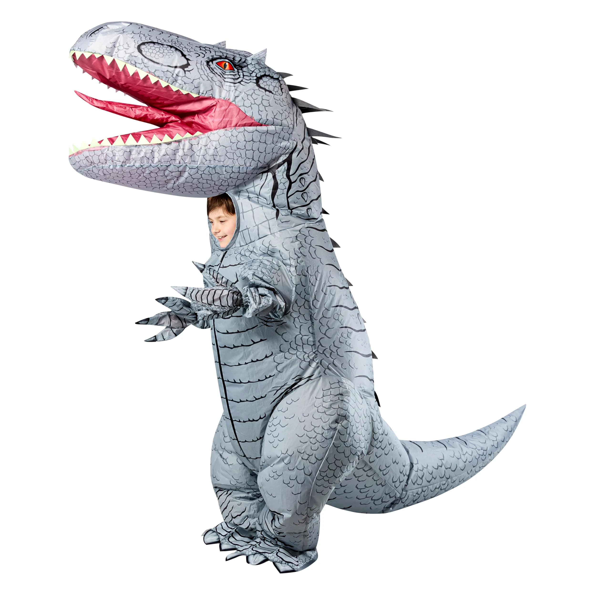 Rubies Fun - Disfraz inflable de Indominus Rex para niños con ventilador alimentado por pilas, talla única