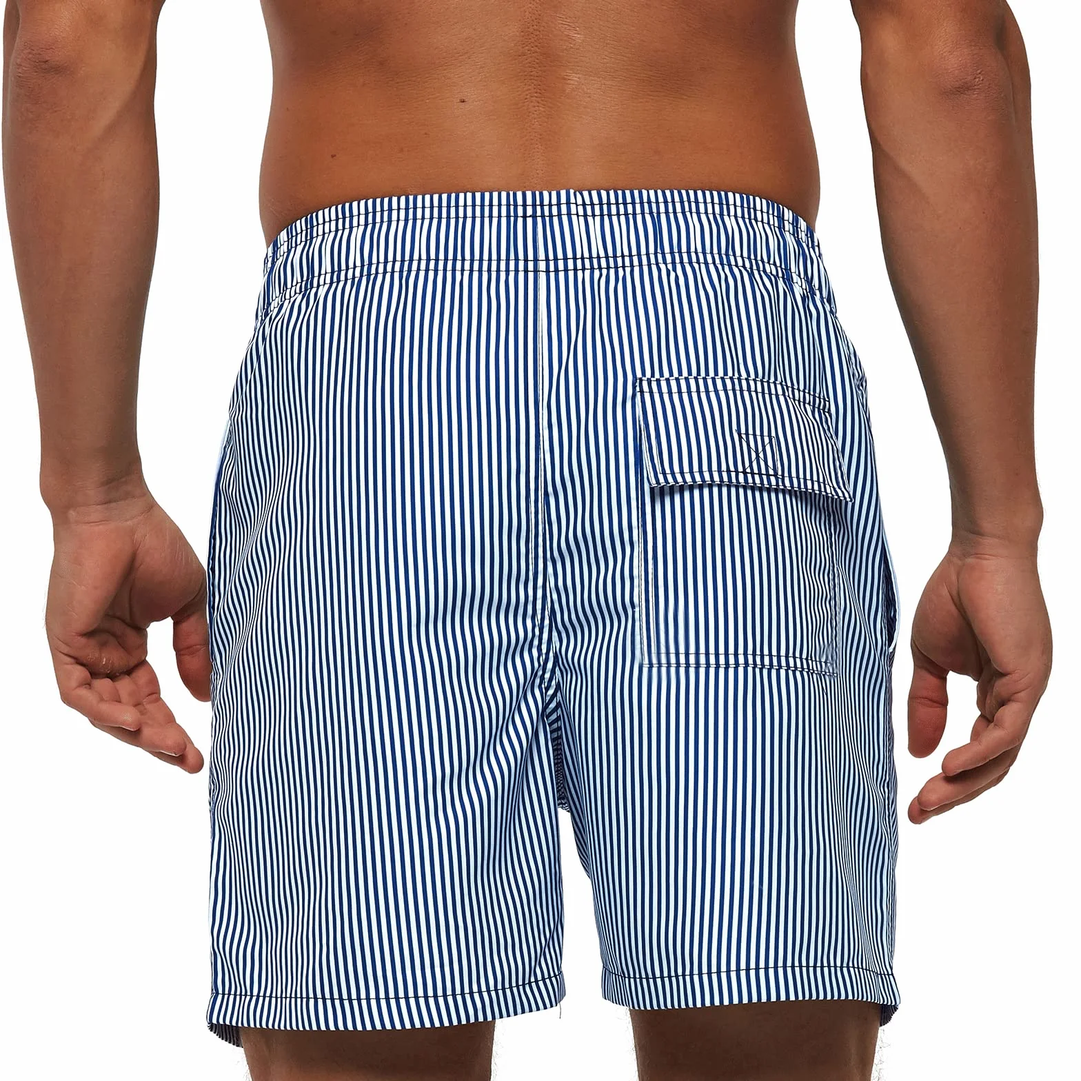 Bañador Hombre Natacion Transpirable Secado Rápido 3 Bolsillos Forro Malla Cordón Ajustable