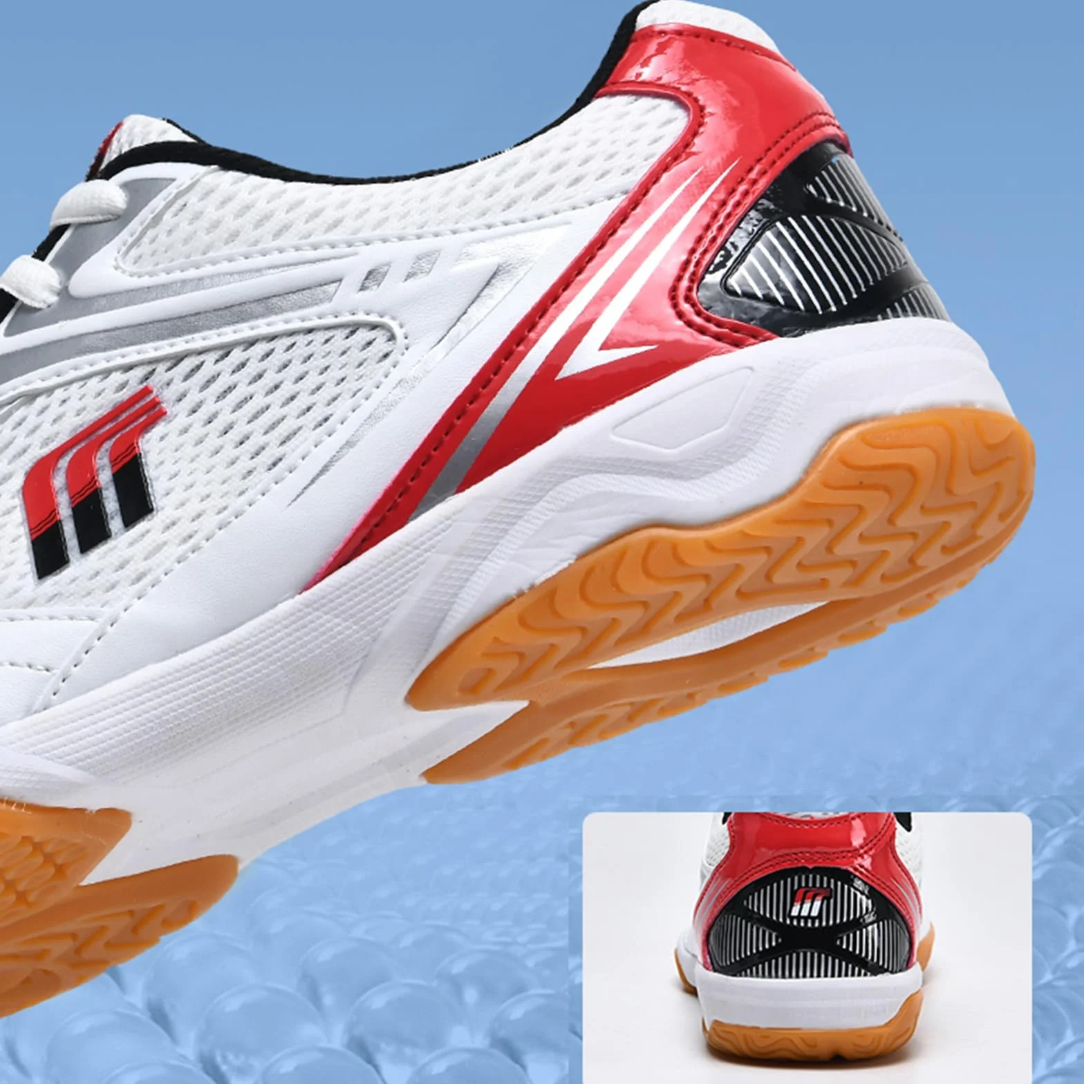 JiuQing Zapatillas De Tenis De Mesa Hombre Bádminton Mujer Antideslizantes Ligeras Interior