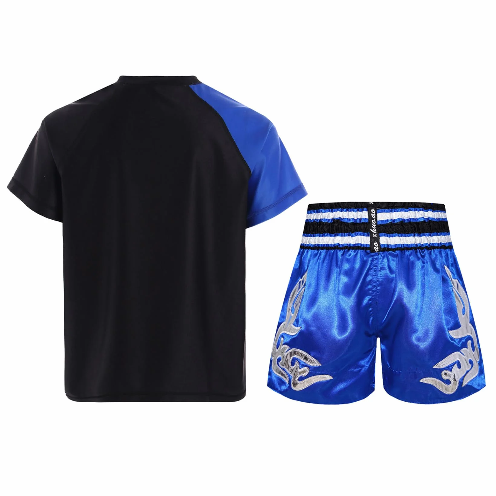 Conjunto de pantalones cortos y camiseta de boxeo para chicos Muay Thai MMA Kick Boxing