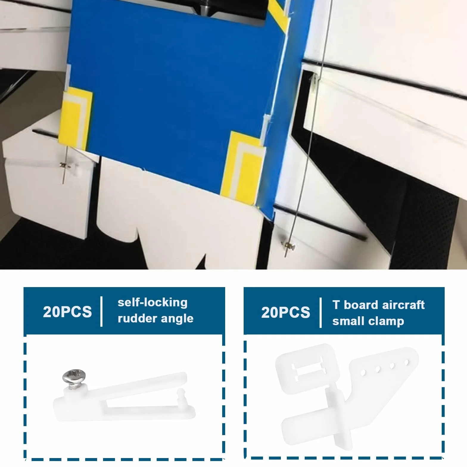ECSiNG 20 Piezas Bocinas de Control de Nailon de 4 Orificios para Piezas de Aviones RC Control Remoto Espuma Avión Eléctrico Máquinas KT Accesorios de Repuesto