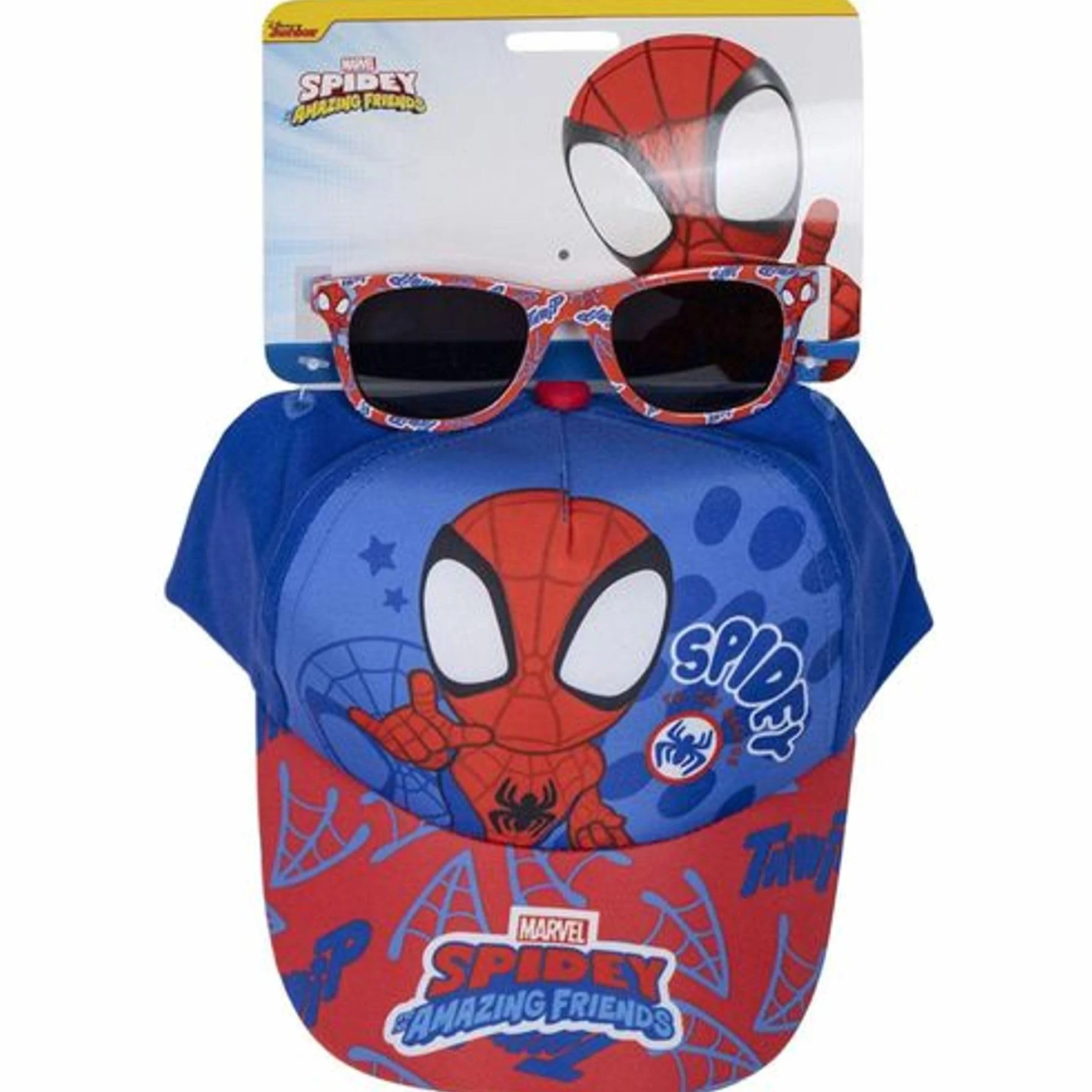 Marvel Set Infantil Gorra y Gafas de Sol Avengers Accesorios Verano Protección UV Ajustable