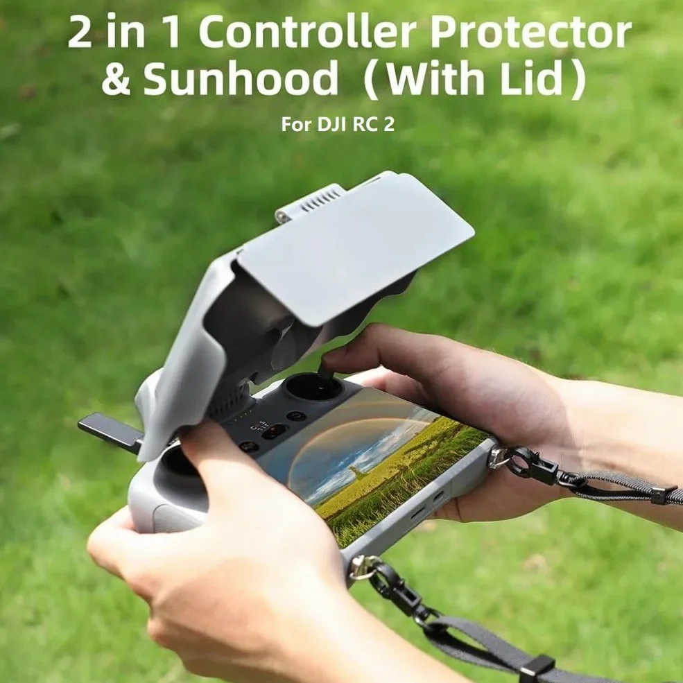 Air 3 2 en 1 parasol RC2 control remoto parasol protector de pantalla cubierta protectora joysticks protector monitor parasol para DJI Mini 4 Pro Air 3 RC 2 Drone accesorios de control remoto