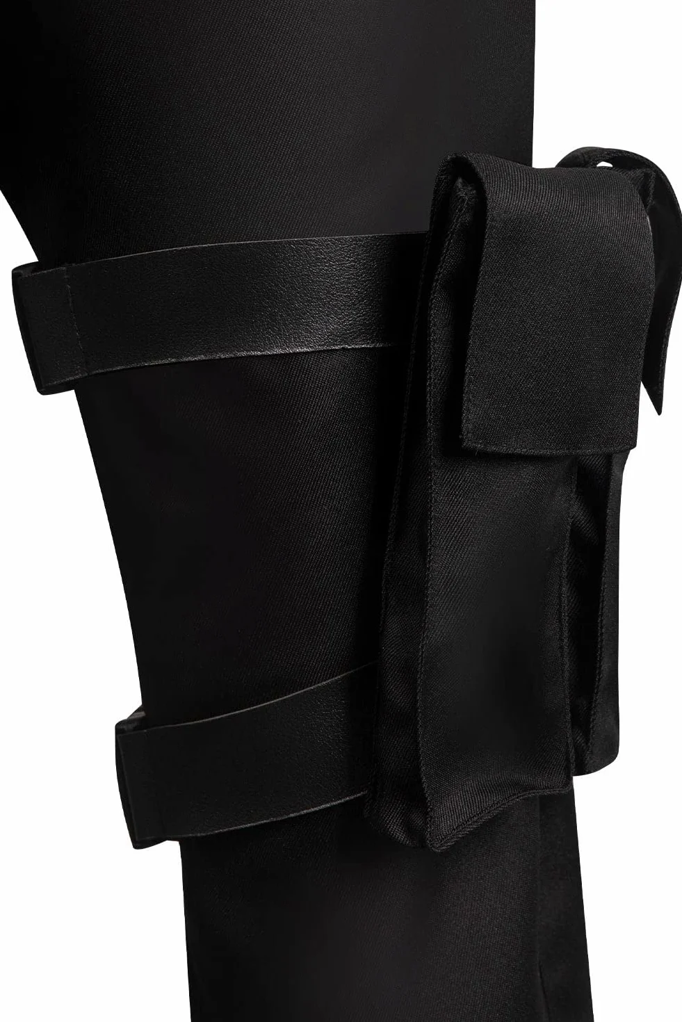 Leon Scott Kennedy - Disfraz de cosplay de cuero negro para hombre, uniforme de Leon S Kennedy, traje de fiesta de carnaval de Halloween
