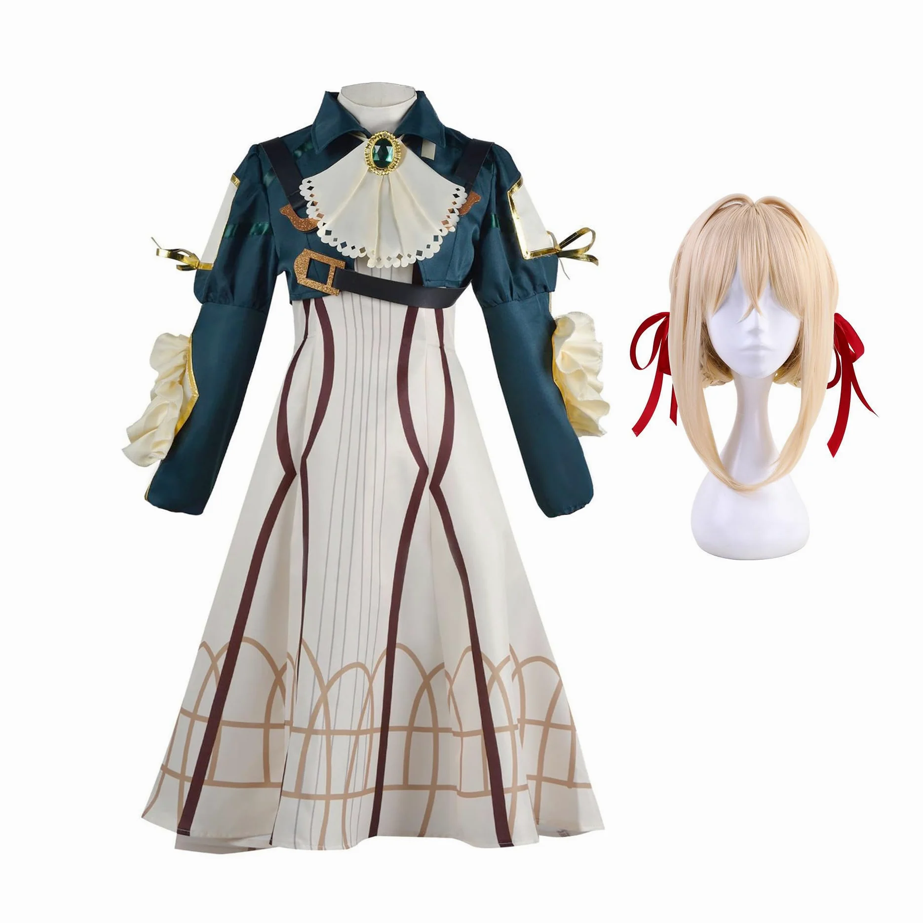 Zhongkaihua Violet Evergarden - Conjunto de uniforme de cosplay para mujer, disfraz de Halloween, disfraz de anime para juegos de rol, XS-XXXL