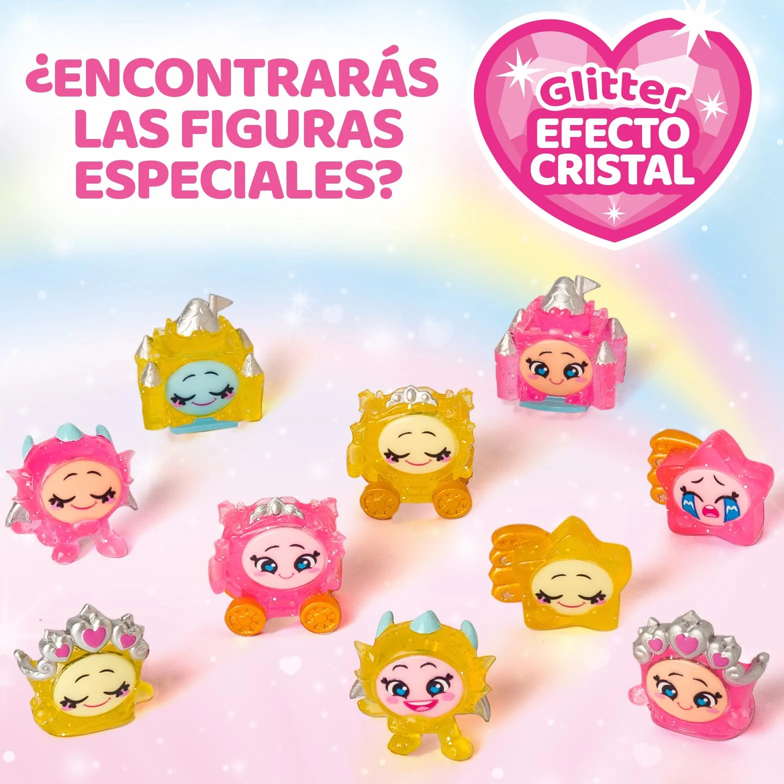 MOJIPOPS Rainbow Series – One Pack. Caja con 24 sobres con figuras coleccionables. Cada sobre Contiene 1 Mojipop sorpresa y 1 Checklist