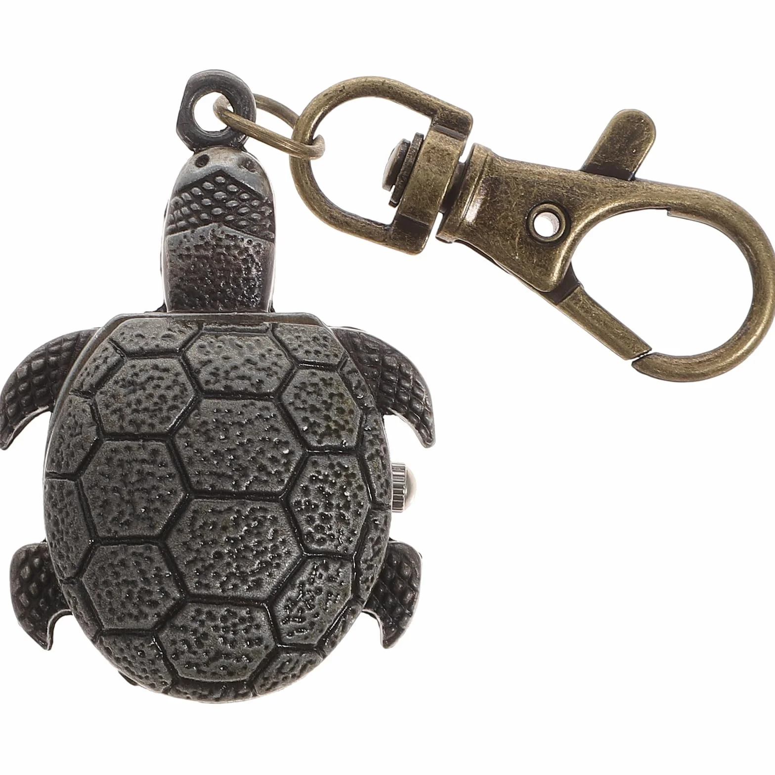 Reloj De Bolsillo De Cuarzo Llavero Retro Para Adultos Tortuga