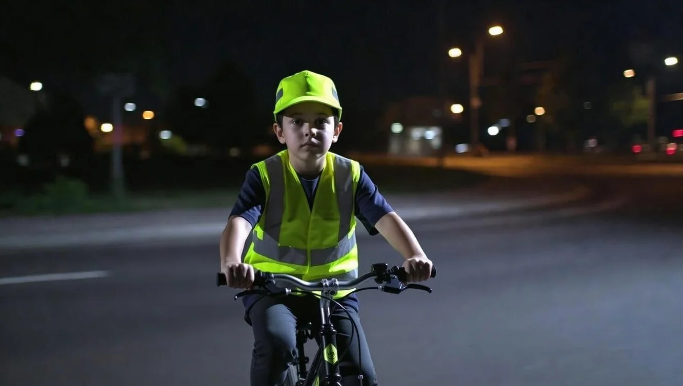 Gorra Niños Alta Visibilidad Amarillo Neón Reflectante Seguridad Protección Solar Talla Ajustable