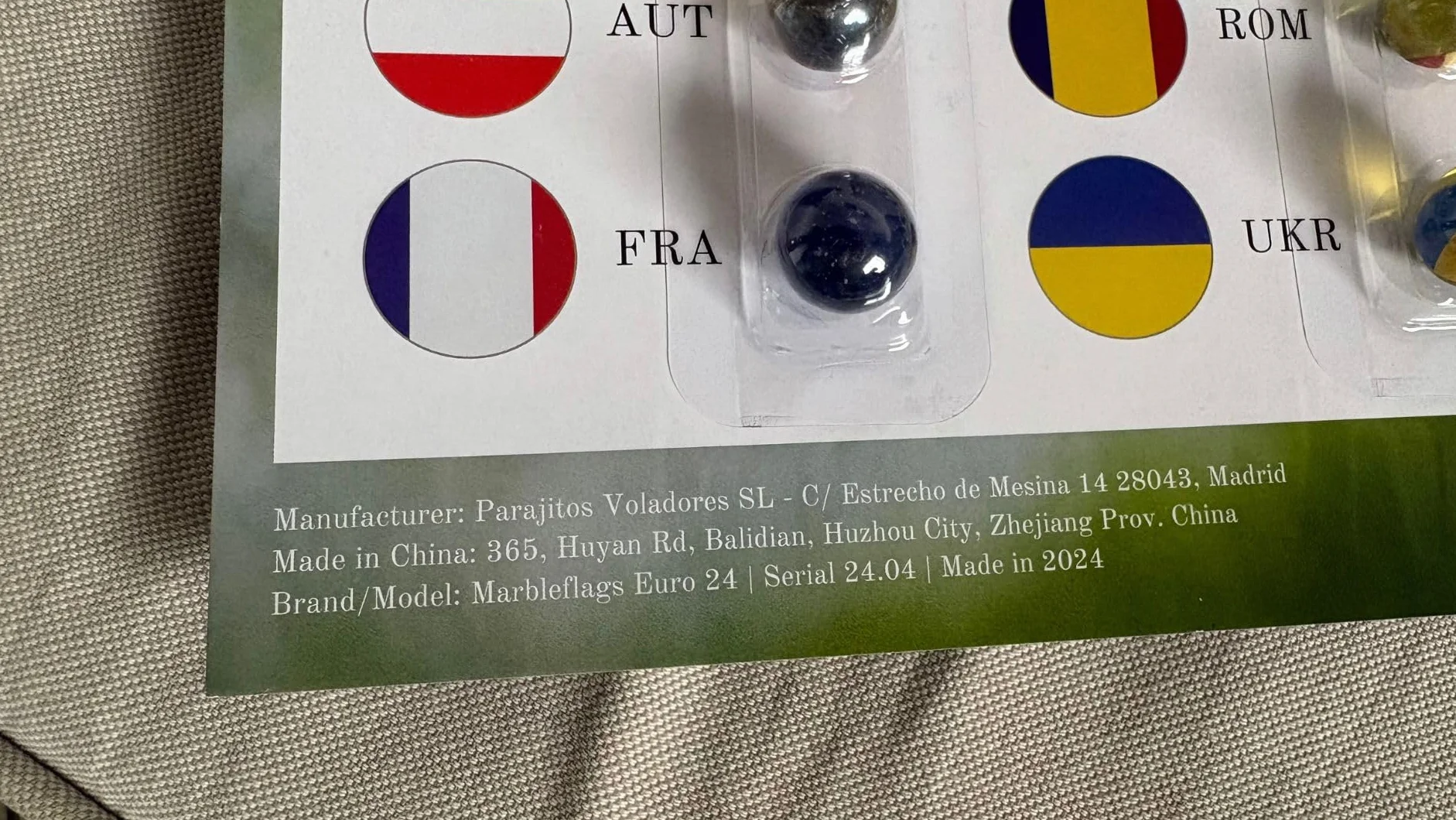 Colección Eurocopa 25 Canicas de Cristal con Banderas de Países del Mundial de Fútbol - 16 mm Ideal para Circuitos y Carreras
