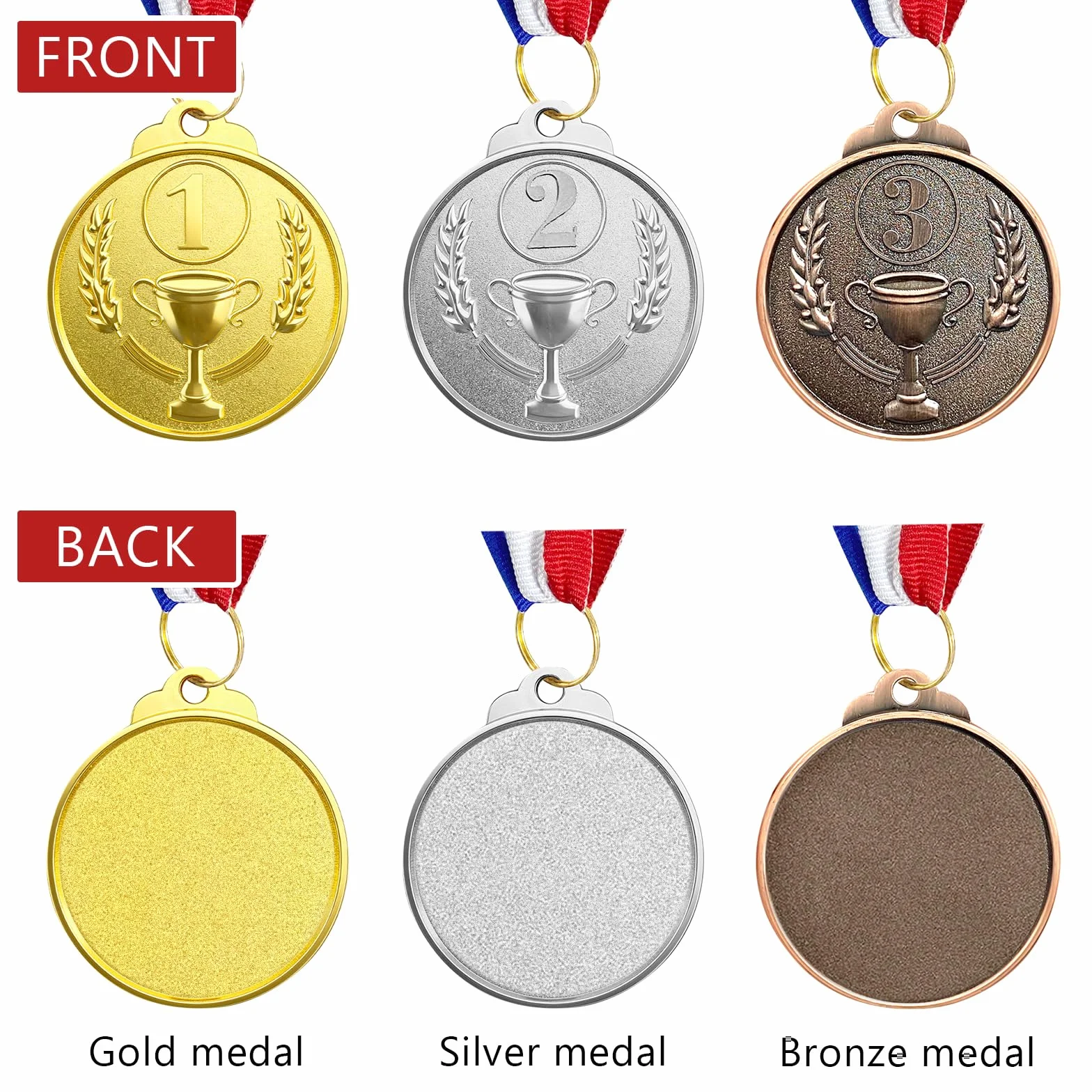 Medallas de metal, 12 unidades