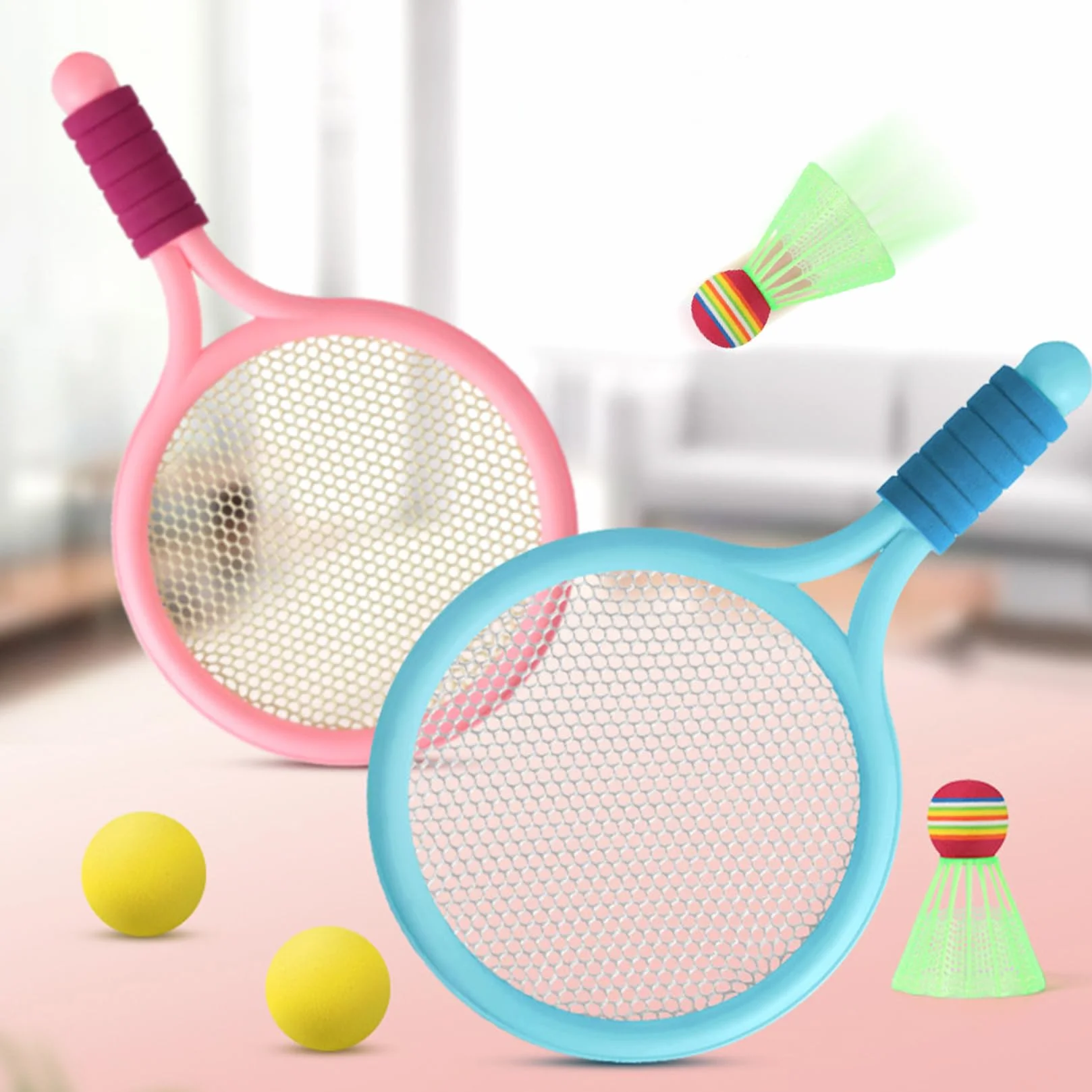 Completo Set de Bádminton 2 Raquetas para Niños + Volantes Juego Deportivo