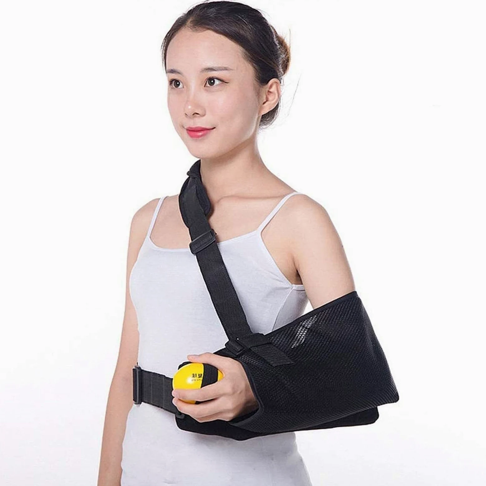 Cabestrillo para Brazo, Abducción De Hombro Transpirable Ajustable con Almohada Cabestrillo para Brazo con Almohadillas para Reposabrazos Soporte para Brazo para Subluxación