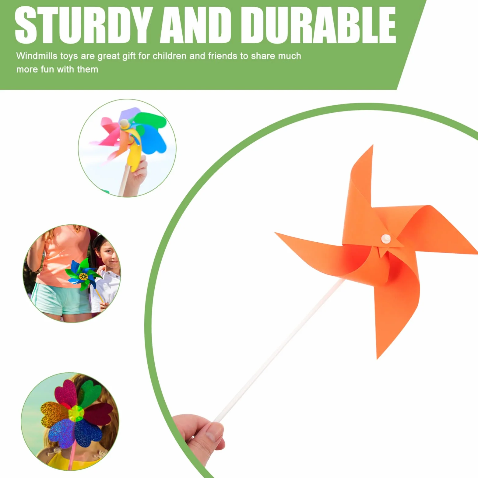 COHEALI Molinillos de Viento de Papel para Niños 8 Piezas Colores Mezclados para Manualidades Creativas Montaje y Dibujo Juguetes Educativos para Fiestas y Actividades Familiares