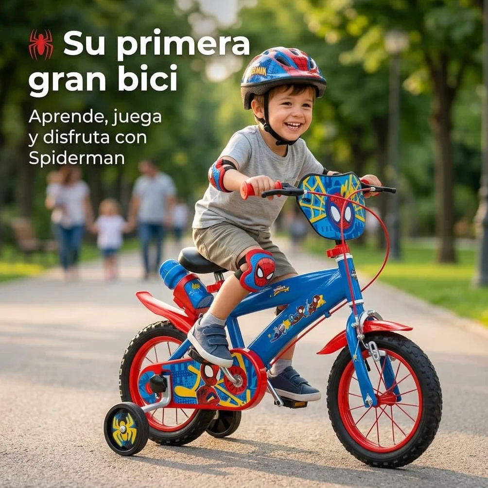 TOIMSA Bicicleta 12" Spiderman Huffy (3/5 años)