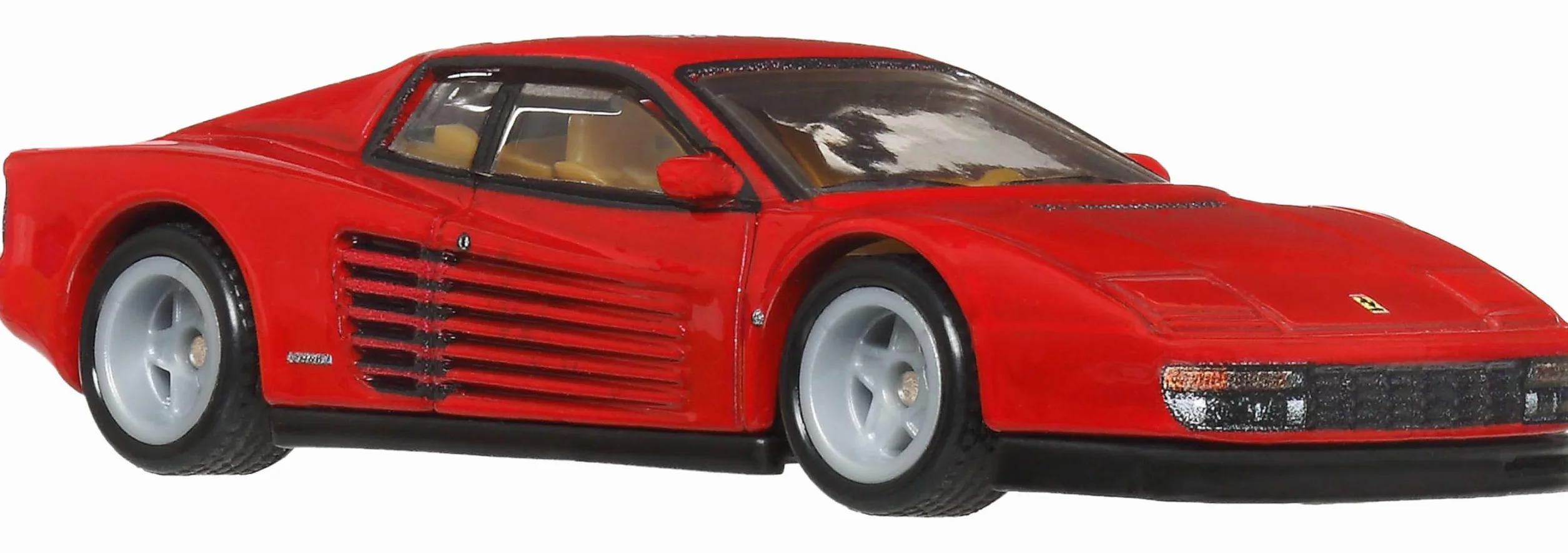 Hot Wheels Testarossa, Coche de Juguete Premium a Escala 1:64, con neumáticos Real Riders y Carrocería y Chasis Metal/Metal, JKF00