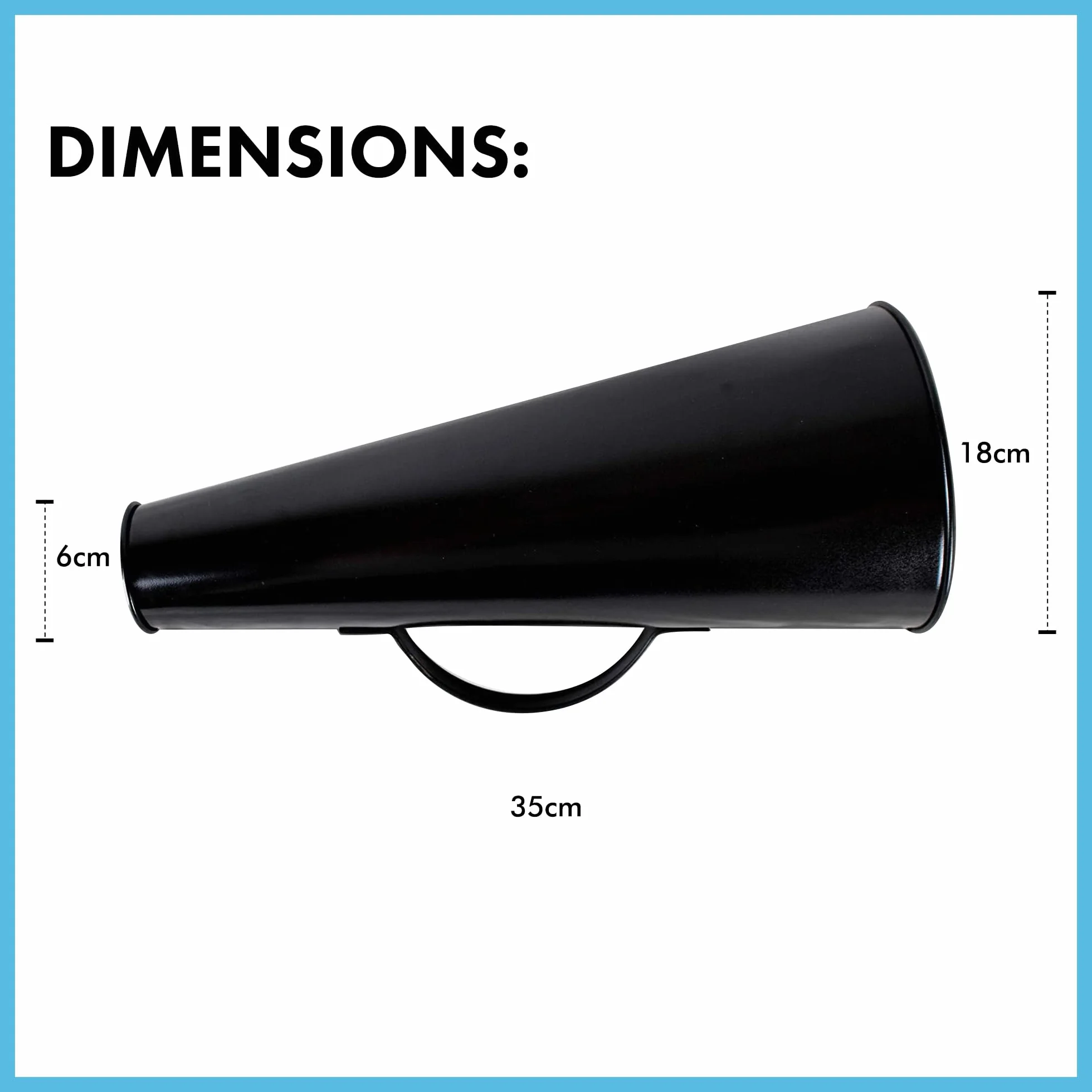 Vintage Metal Megaphone Large
