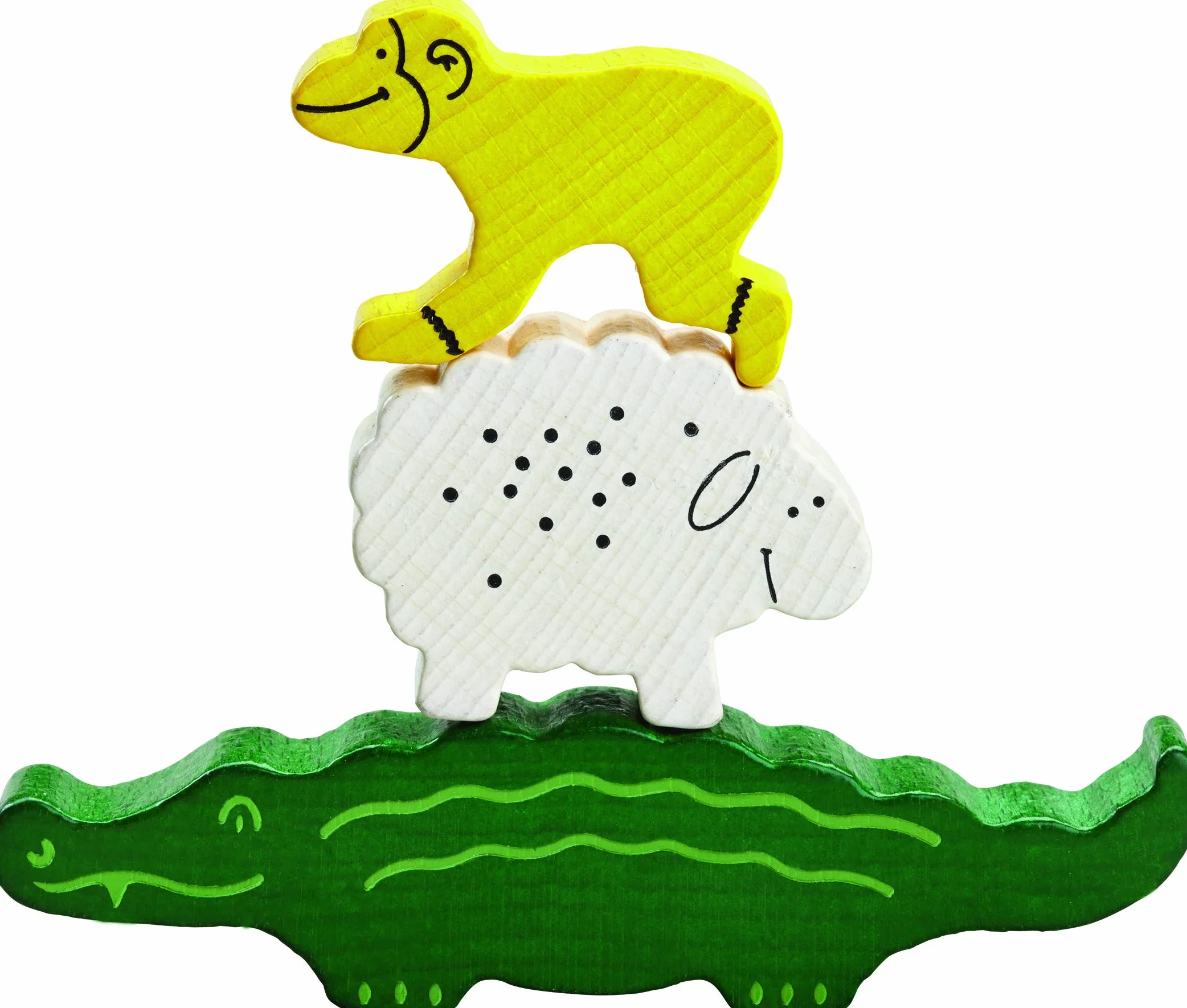 HABA 3409 Animal sobre Animal, Juego Infantil de Mesa de Habilidad y apilamiento. Más 4 años