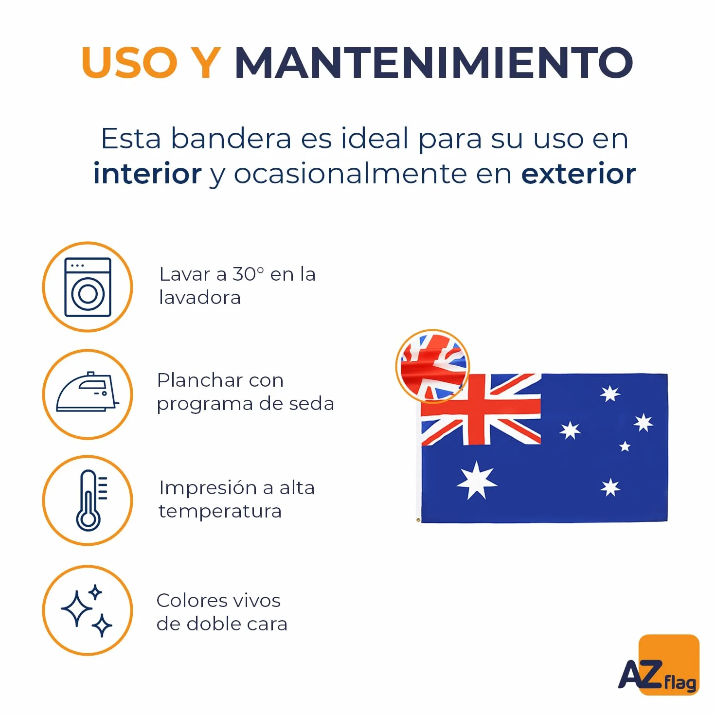 AZ FLAG Bandera Australia 150x90 cm 100% Poliéster Con Ojales de Metal