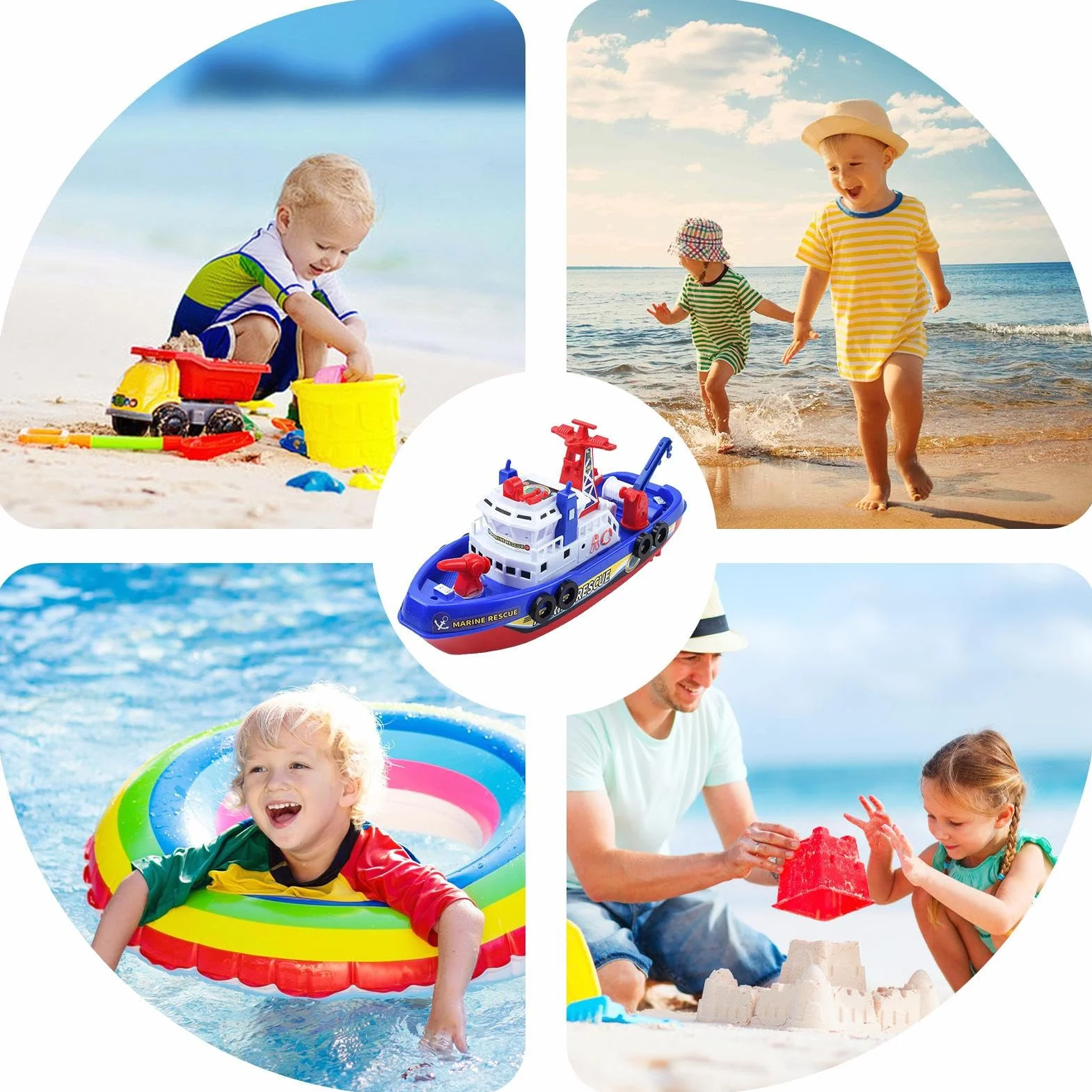 de baño para Botes para niños pequeños: Juguetes de bañera interactivos con Luces y Sonido, Juego de Botes de pulverización de Agua | Barco de eléctrico Flotante para niños pequeños, d
