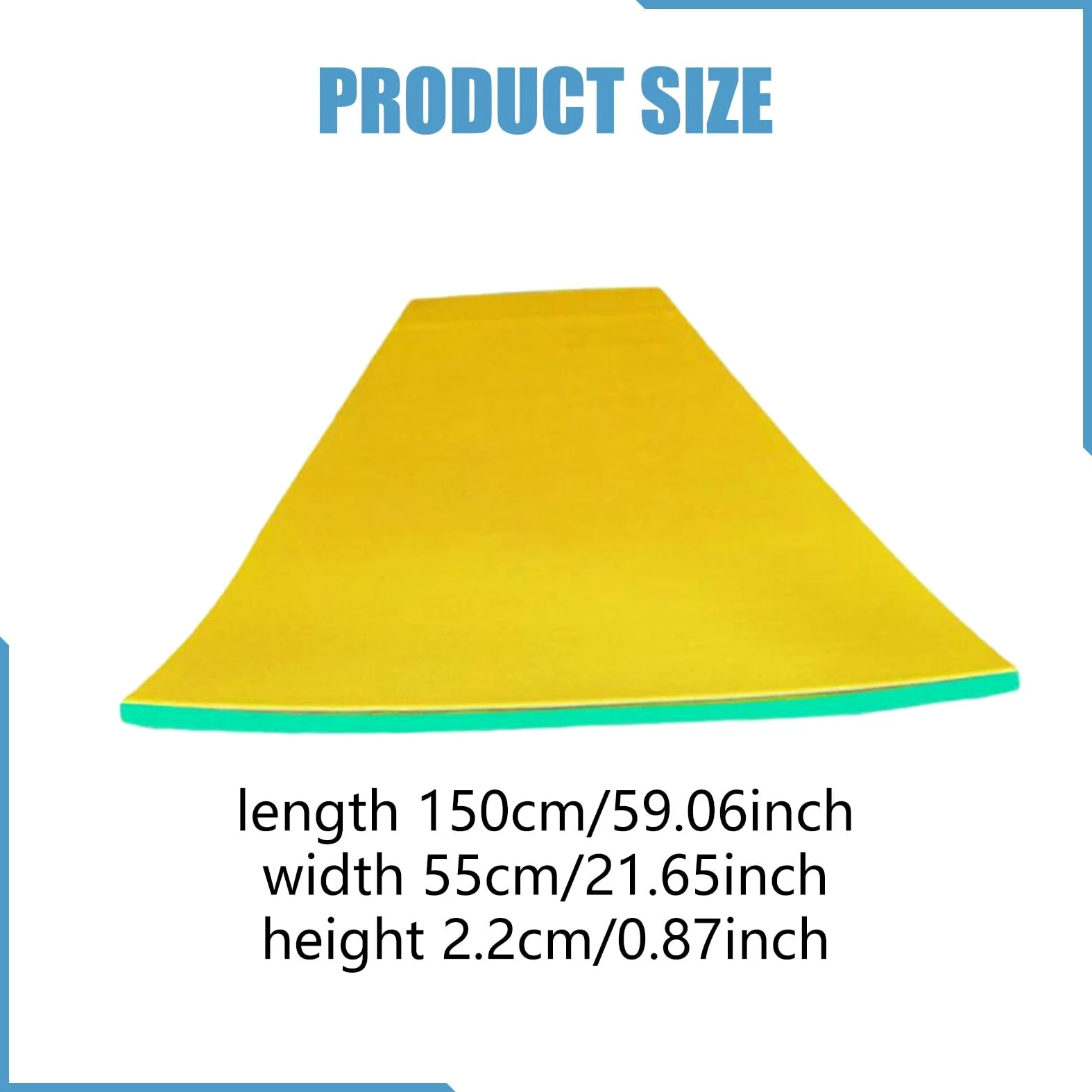 Fenteer Colchoneta Flotante para Piscina, Ideal para familias, Adultos, Fiestas y Playa, Verde Amarillo