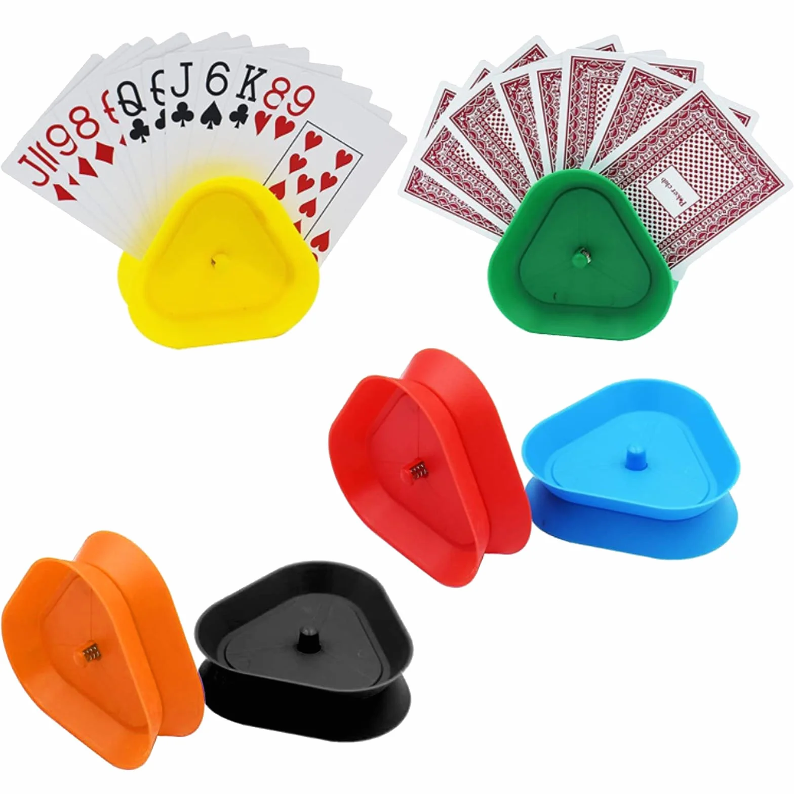 6 Piezas Soporte para Naipes, Criveple Juego de Cartas para Niños, Soporte para Juego de Cartas, Soporte para Tarjetas de Juego, para Personas Mayores y Niños