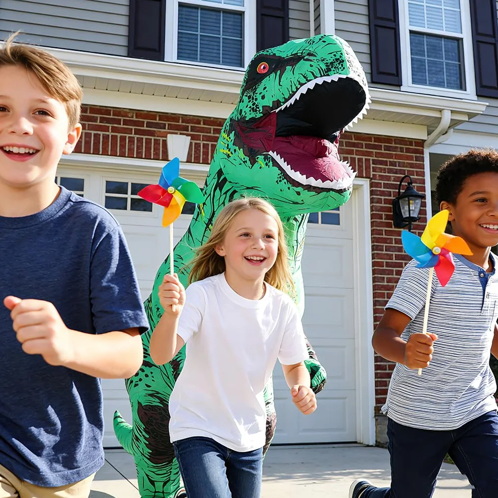 Rysotowy Disfraz inflable de dinosaurio para adultos, disfraz de T-rex divertido para fiesta, disfraz de dinosaurio de Halloween