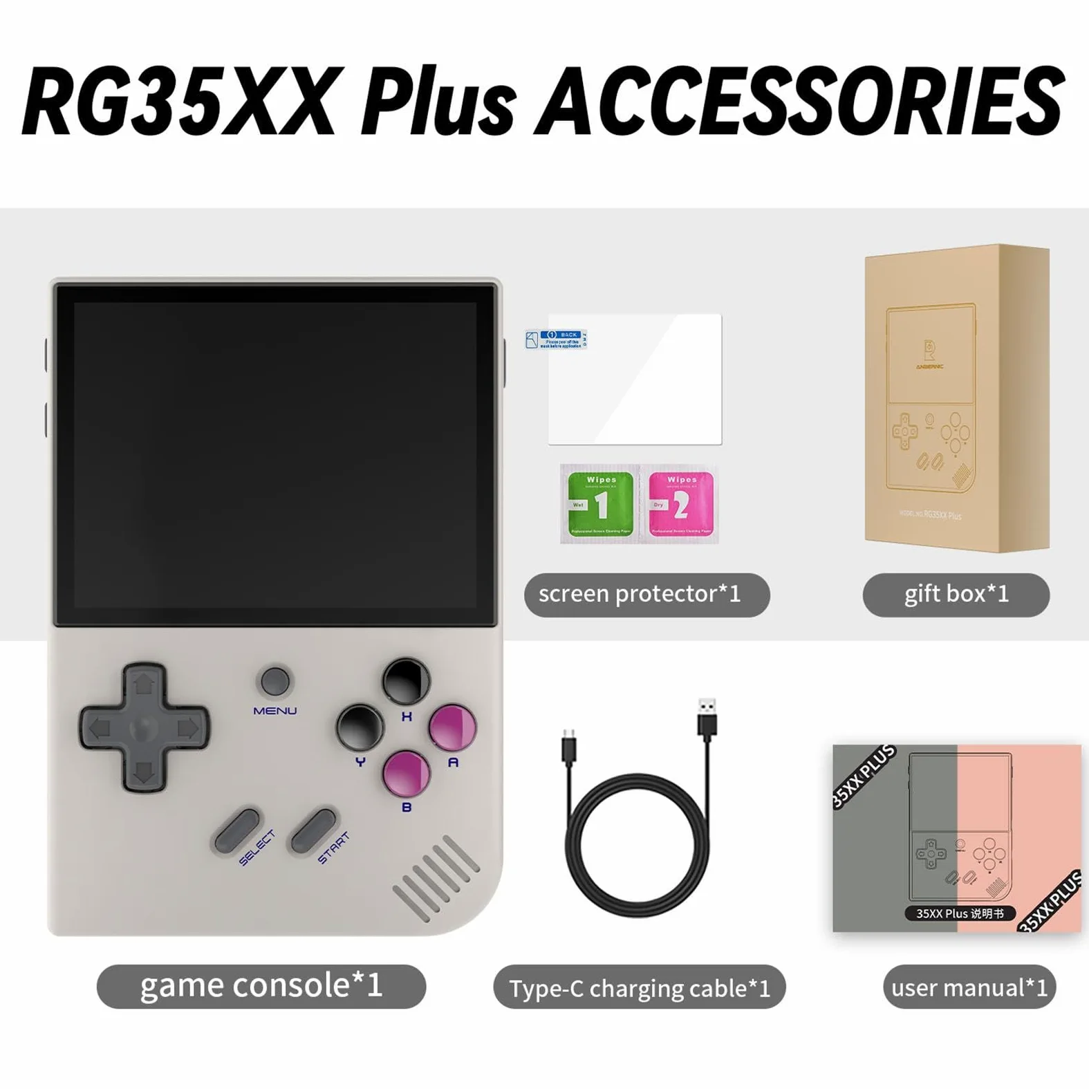 RG35XX PLUS - Consola de juegos portátil con pantalla IPS de 3.5 pulgadas | Consola de juegos portátil para niños, niñas, hombres y mujeres