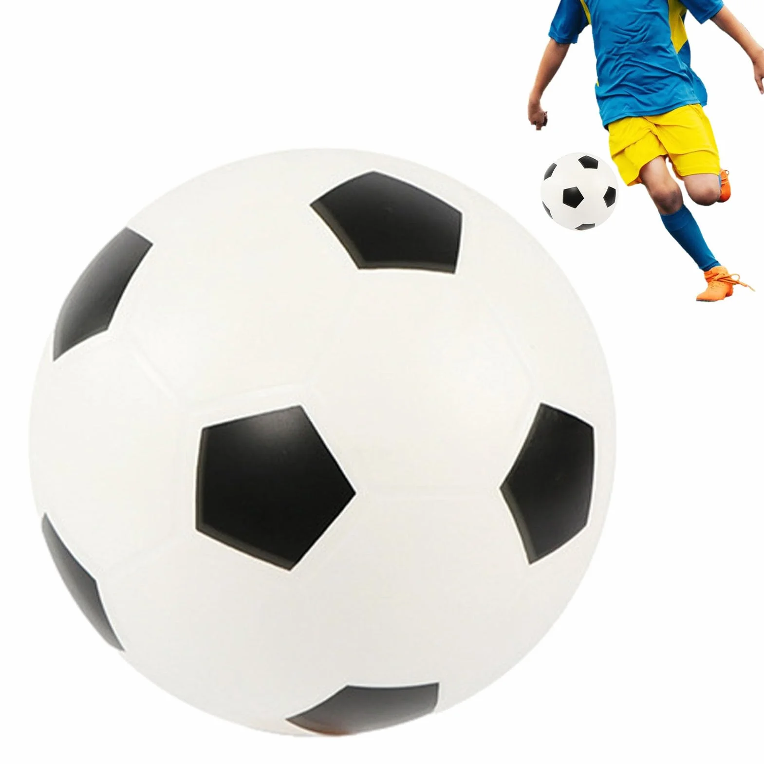 Balón de fútbol de 21 cm para interiores, de esponja silenciosa de alta densidad, pelota de espuma F suave para niños y niñas, pelota de rebote sin ruido, pelotas de fútbol de espuma F para exteriores
